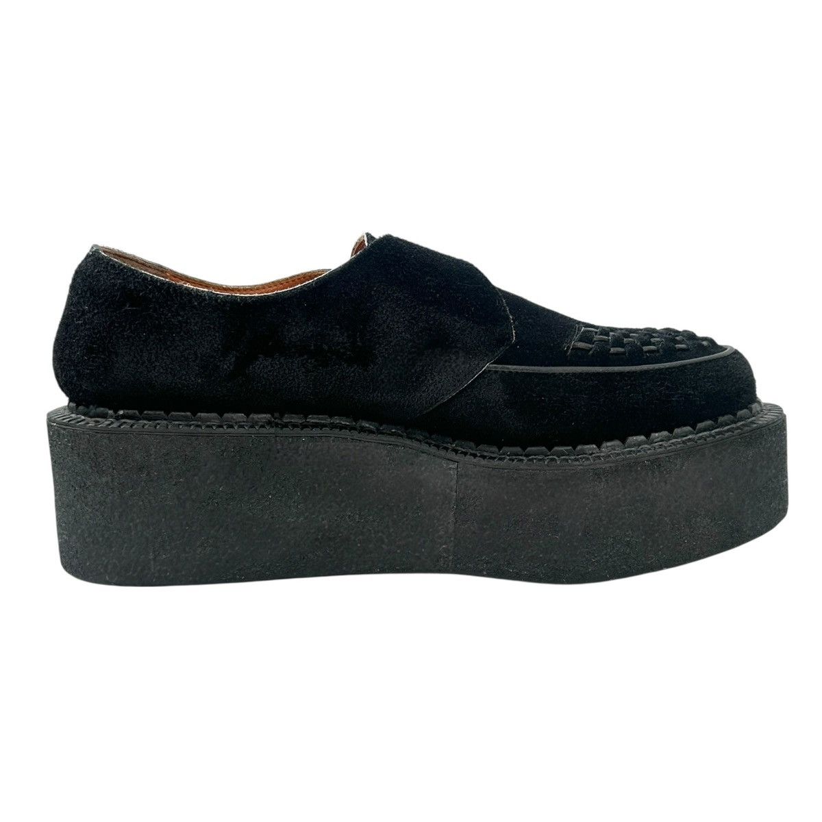 Junya Watanabe Black Suede Leather Platform Monk Strap Loafers Shoes Size US 8 / EU 41 - 5 Thumbnail