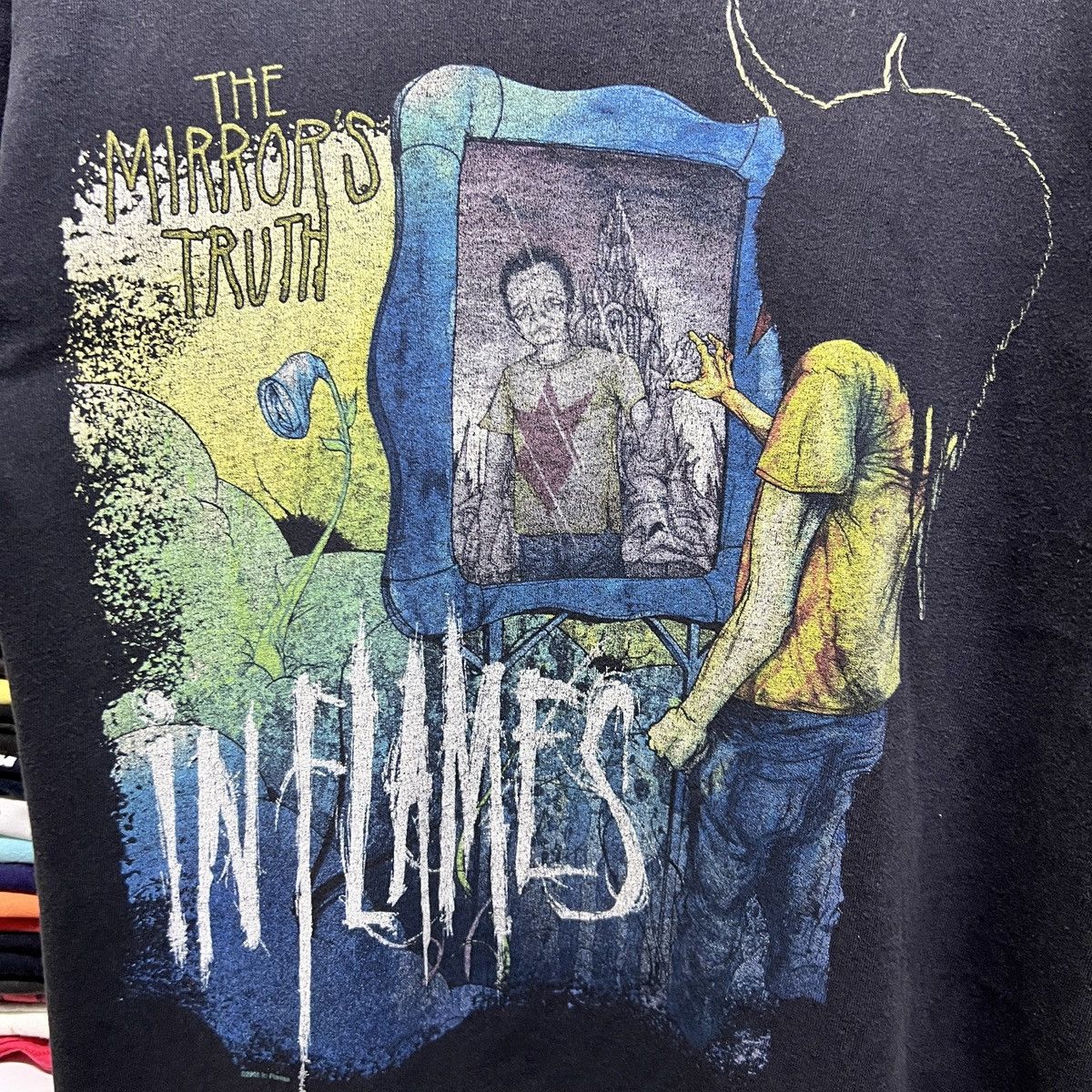 Band Tees × Vintage VTG IN FLAMES THE MIRROR TRUTHS Size US M / EU 48-50 / 2 - 2 Thumbnail