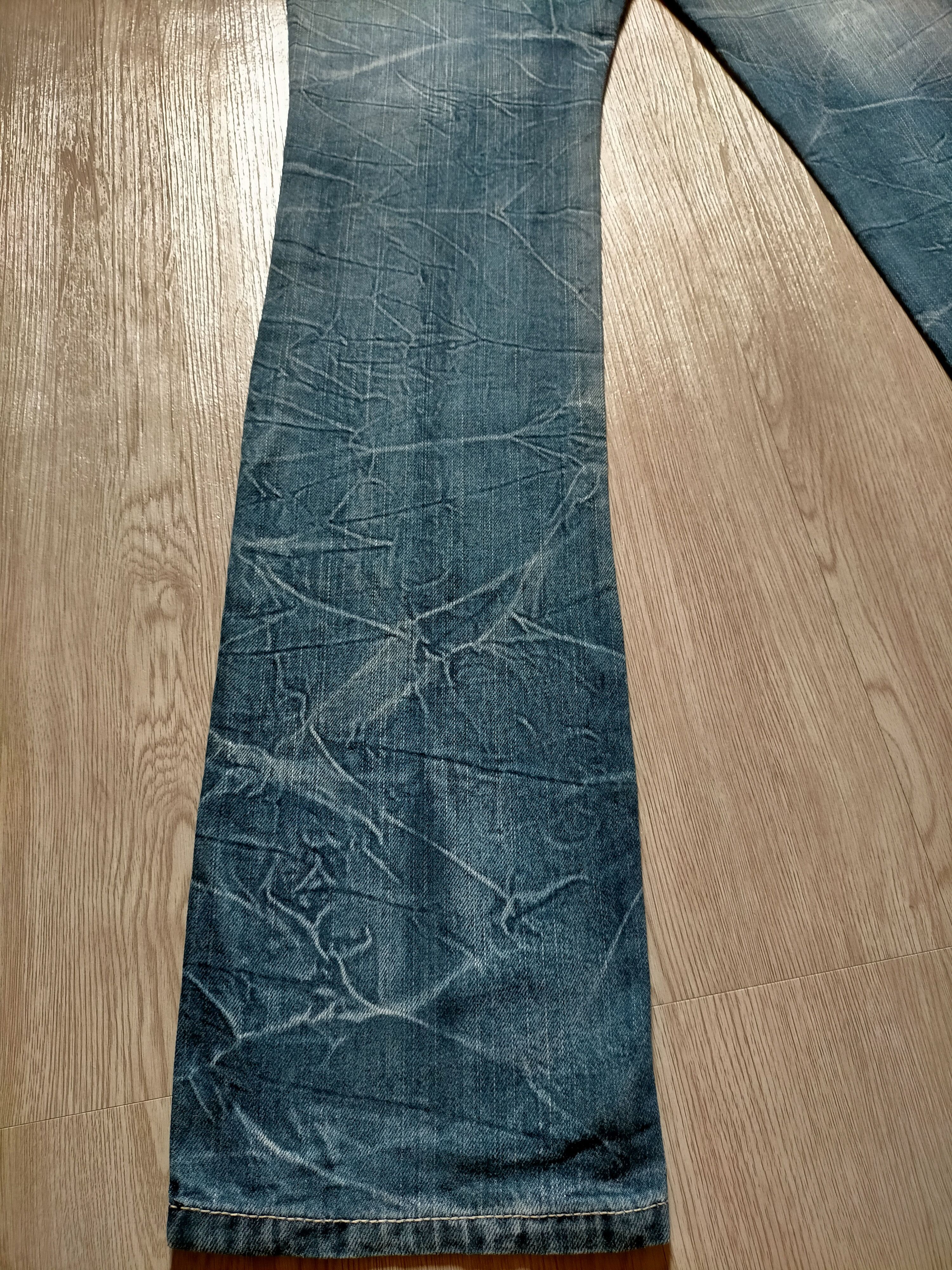 If Six Was Nine × Japanese Brand Blow By Blue Double Waist Wash Punk Skulls Jeans Pants Size US 30 / EU 46 - 16 Thumbnail