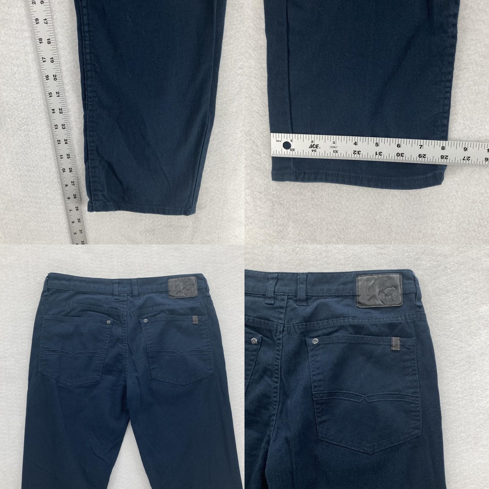 Buffalo David Bitton Buffalo David Bitton Jeans Mens Slim Straight Stretch 32x30 Dark Navy SAM-X Jeans Size US 32 / EU 48 - 8 Thumbnail