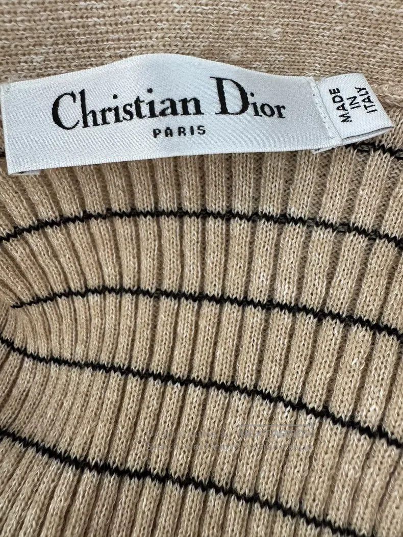 Dior Dior Knitted cardigan with thin striped bee embroidery coa Size XS / US 0-2 / IT 36-38 - 3 Thumbnail