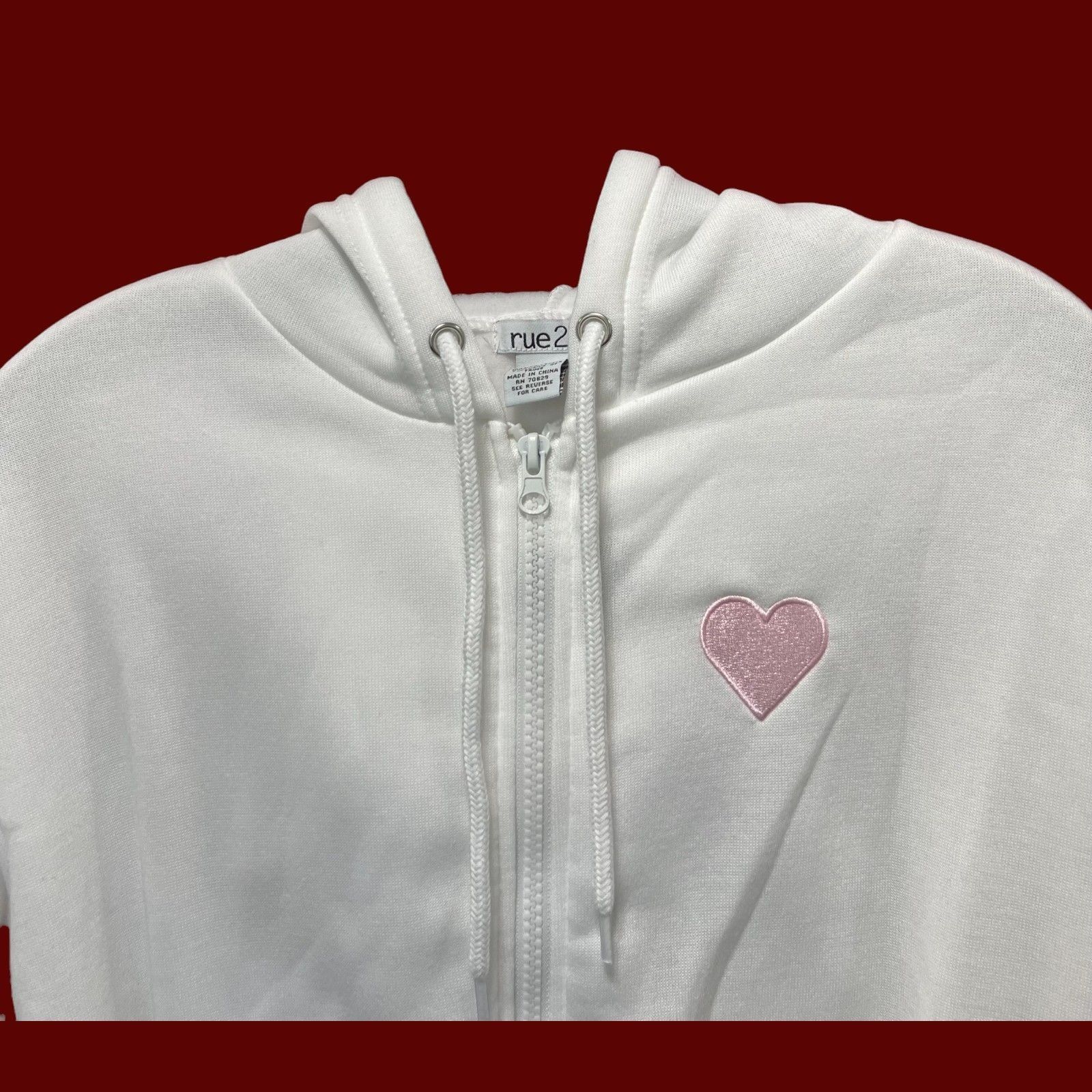 rue21 Rue 21 - Women's Long Sleeve Hooded Sweat - White - XXS Size XXS / US 00 / IT 34 - 11 Thumbnail
