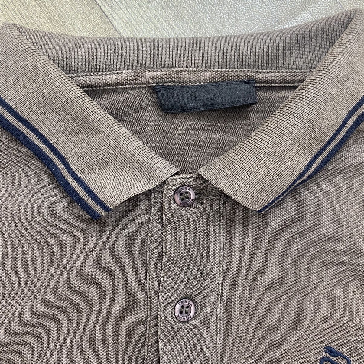 Prada × Vintage 🇮🇹 Prada Polo T-Shirt Bull Logo Size US L / EU 52-54 / 3 - 7 Thumbnail