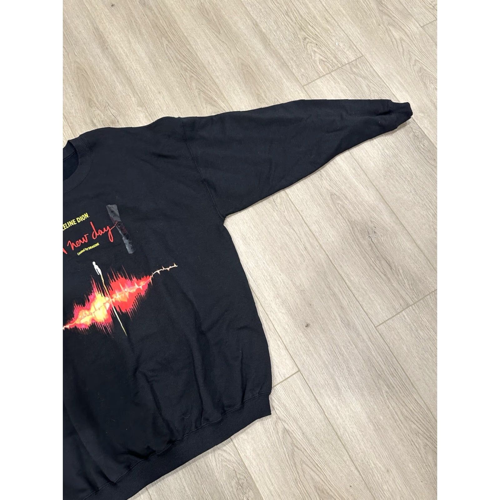 Celine VINTAGE Celine Dion Sweatshirt XL Unisex Adults Black Cotton Blend Crew Neck Pullover 2002 A New Day By Dragone NWT Size XL / US 12-14 / IT 48-50 - 2 Thumbnail