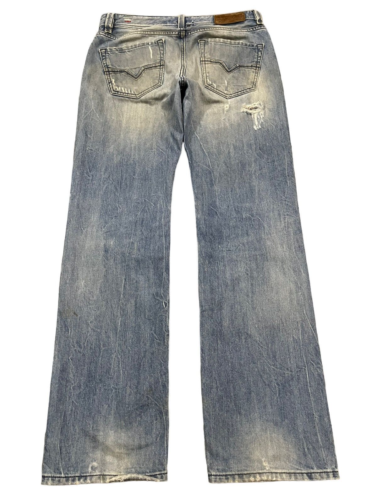 Diesel Vintage 90s Diesel Industry Blue Wash Distressed Jeans Size US 32 / EU 48 - 2 Thumbnail