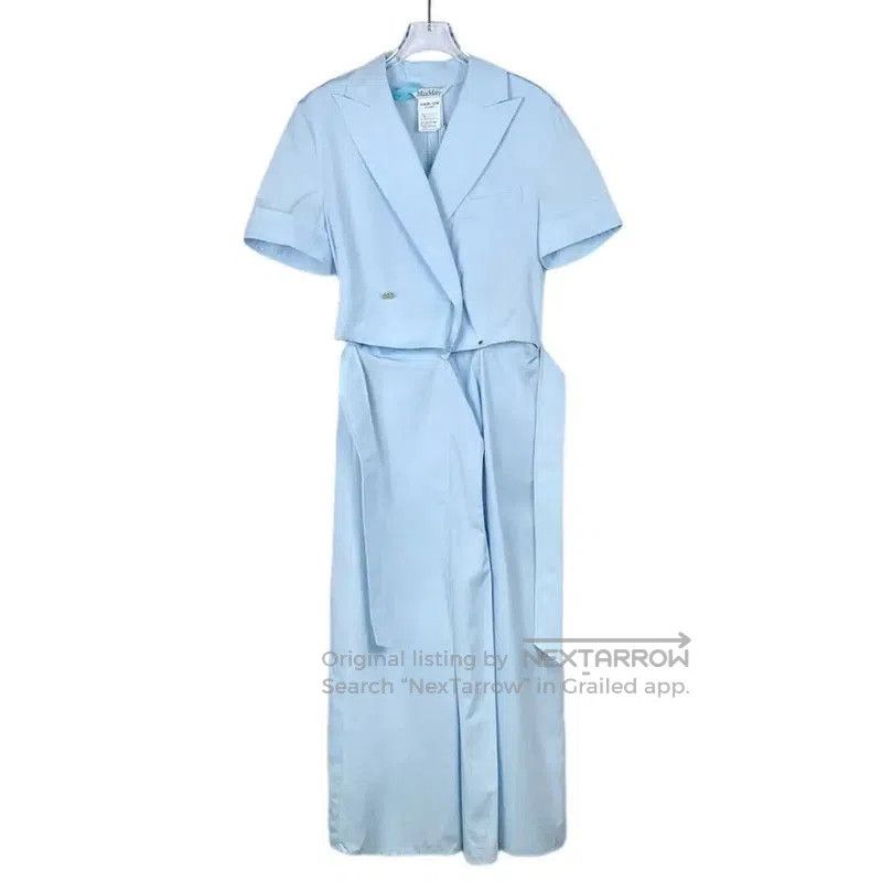 Max Mara MaxMara Light Blue Cotton Dress for Women . Size M / US 6-8 / IT 42-44 - 1 Thumbnail