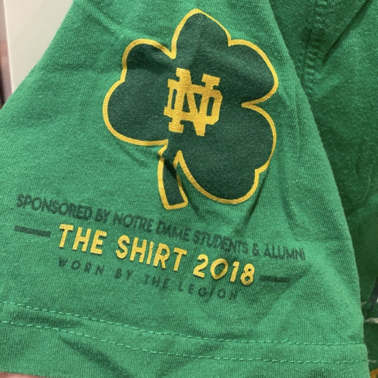 Vintage Limited edition Notre Dame Football Tshirt 2018 Fighting Size US S / EU 44-46 / 1 - 6 Thumbnail