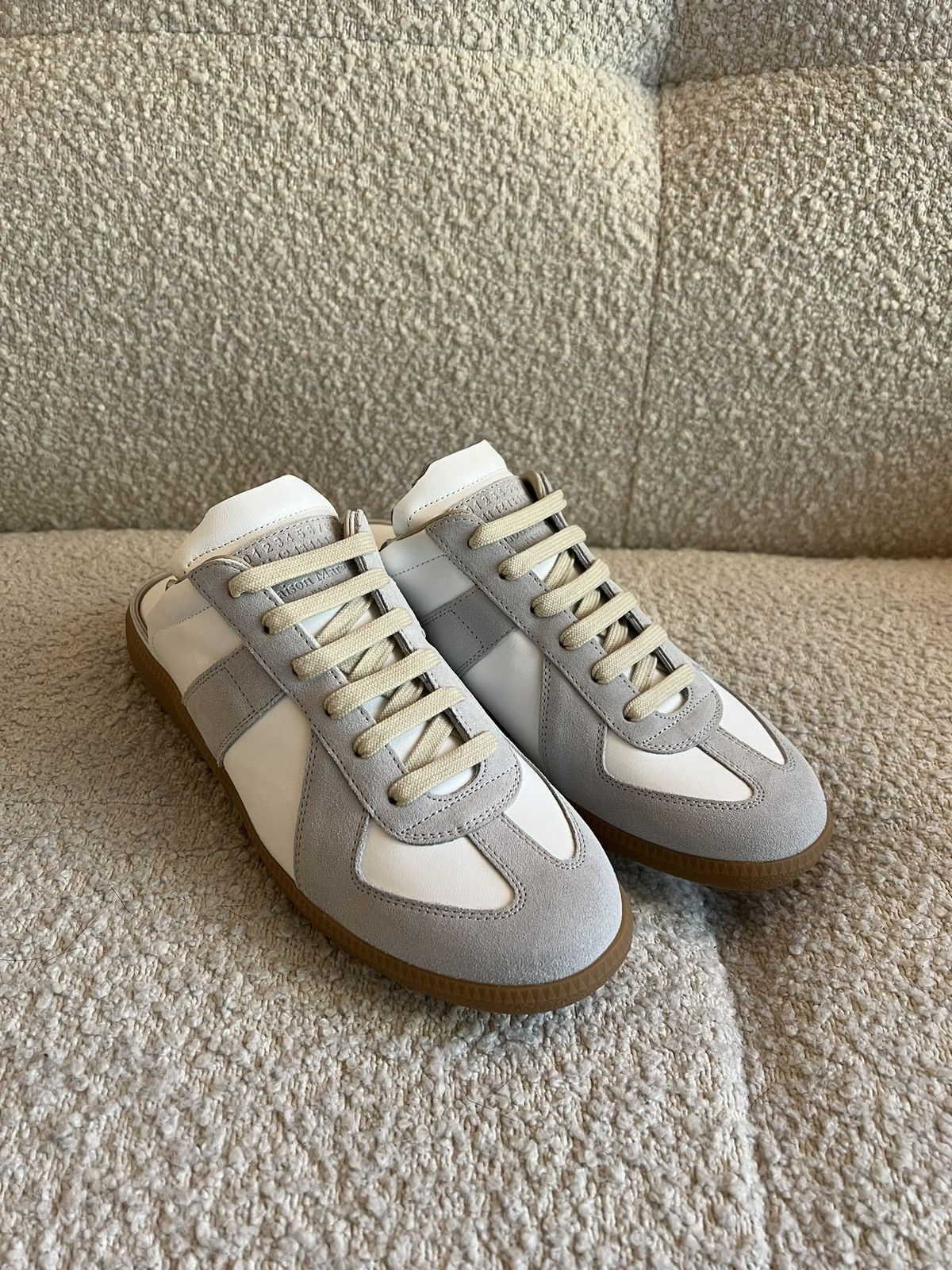 Vintage Maison Margiela Replica Mule Sneaker UK 10 Dirty White | Grailed
