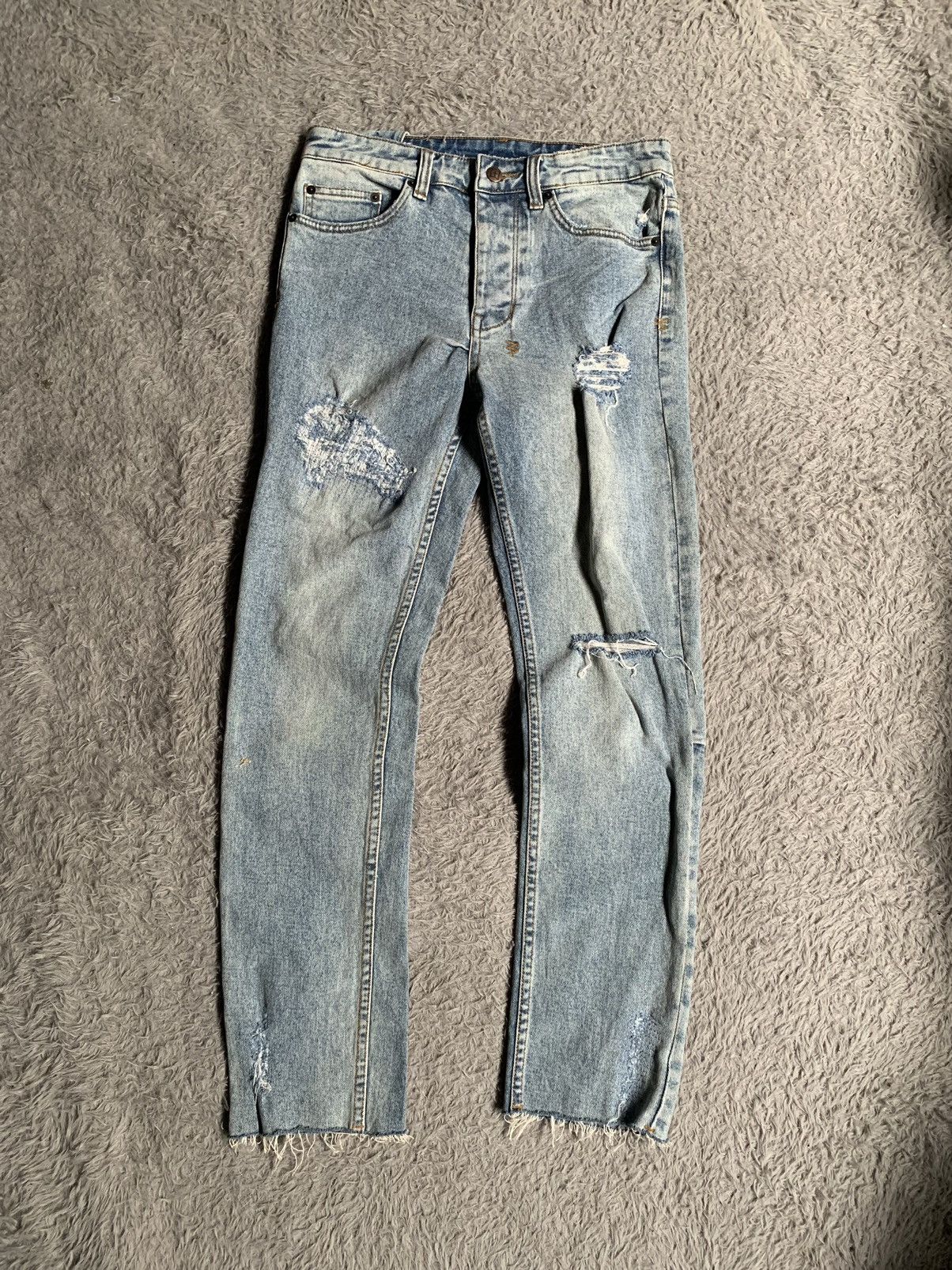 Ksubi Blue Chitch Chop Slice N Dice Jeans ripped distressed