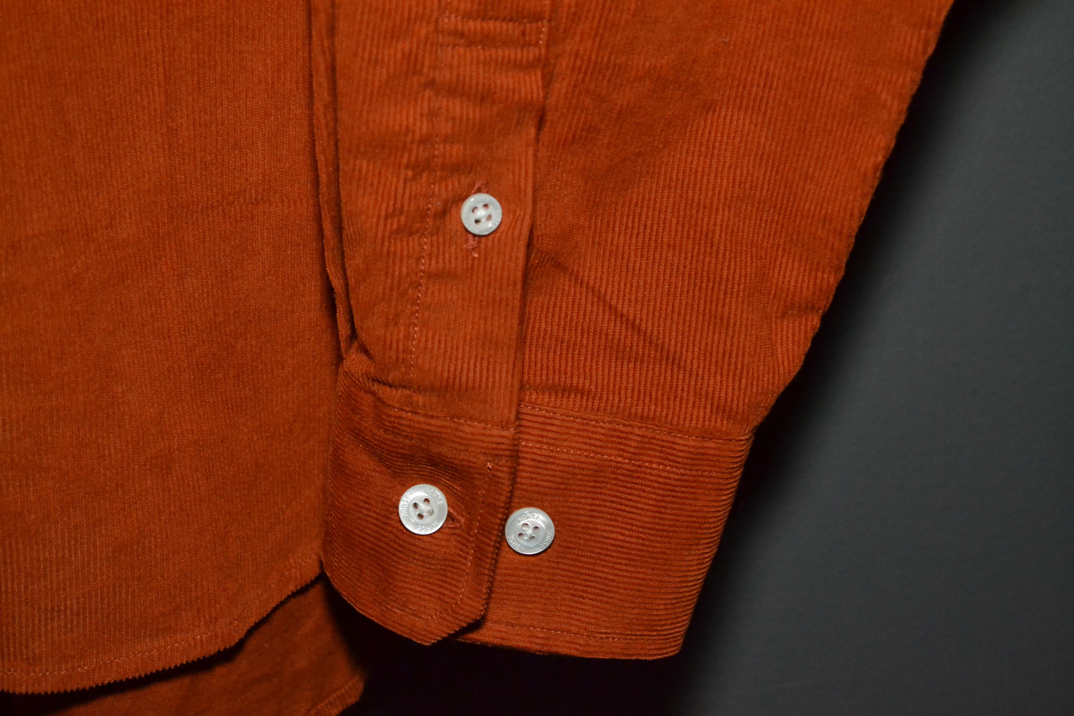 Norse Projects Norse Projects Osvald Corduroy Cadmium Orange Shirt XL Size US XL / EU 56 / 4 - 5 Thumbnail