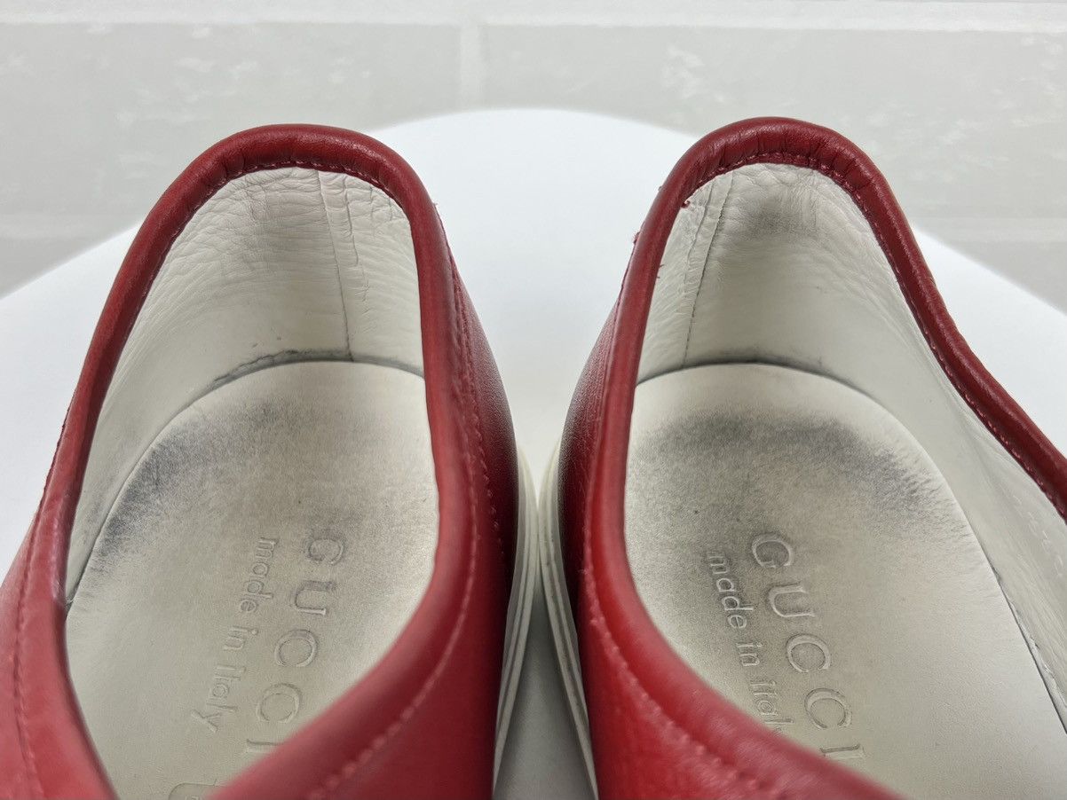 Gucci GUCCI Sneakers Low Top Leather GG Miro Soft Metal Logo Red Size US 8.5 / EU 41-42 - 14 Thumbnail