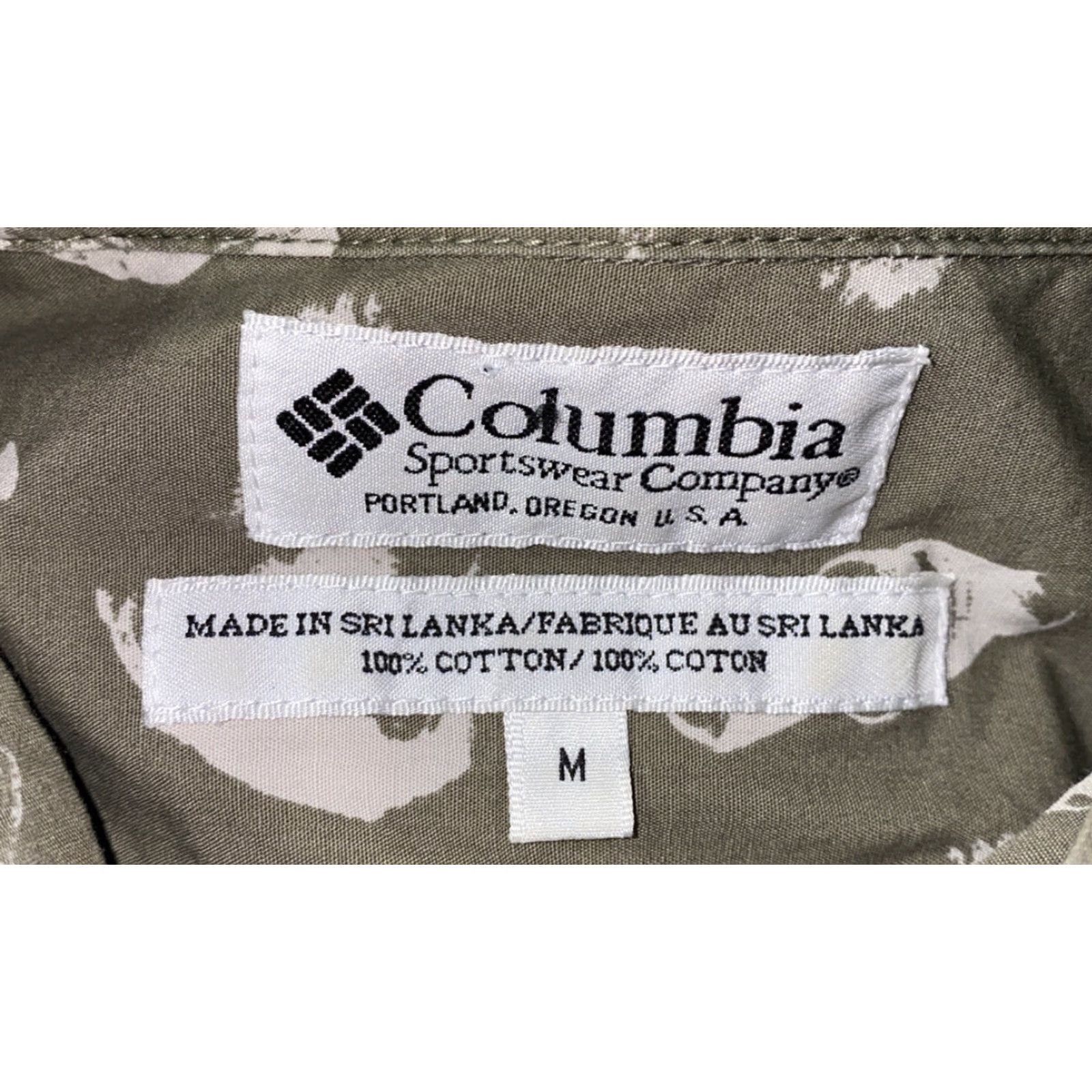 Vintage Columbia Shirt Men Size M Dog Print Long Sleeve Button-Front Casual Cotton Beige/White Mens Size US M / EU 48-50 / 2 - 6 Thumbnail