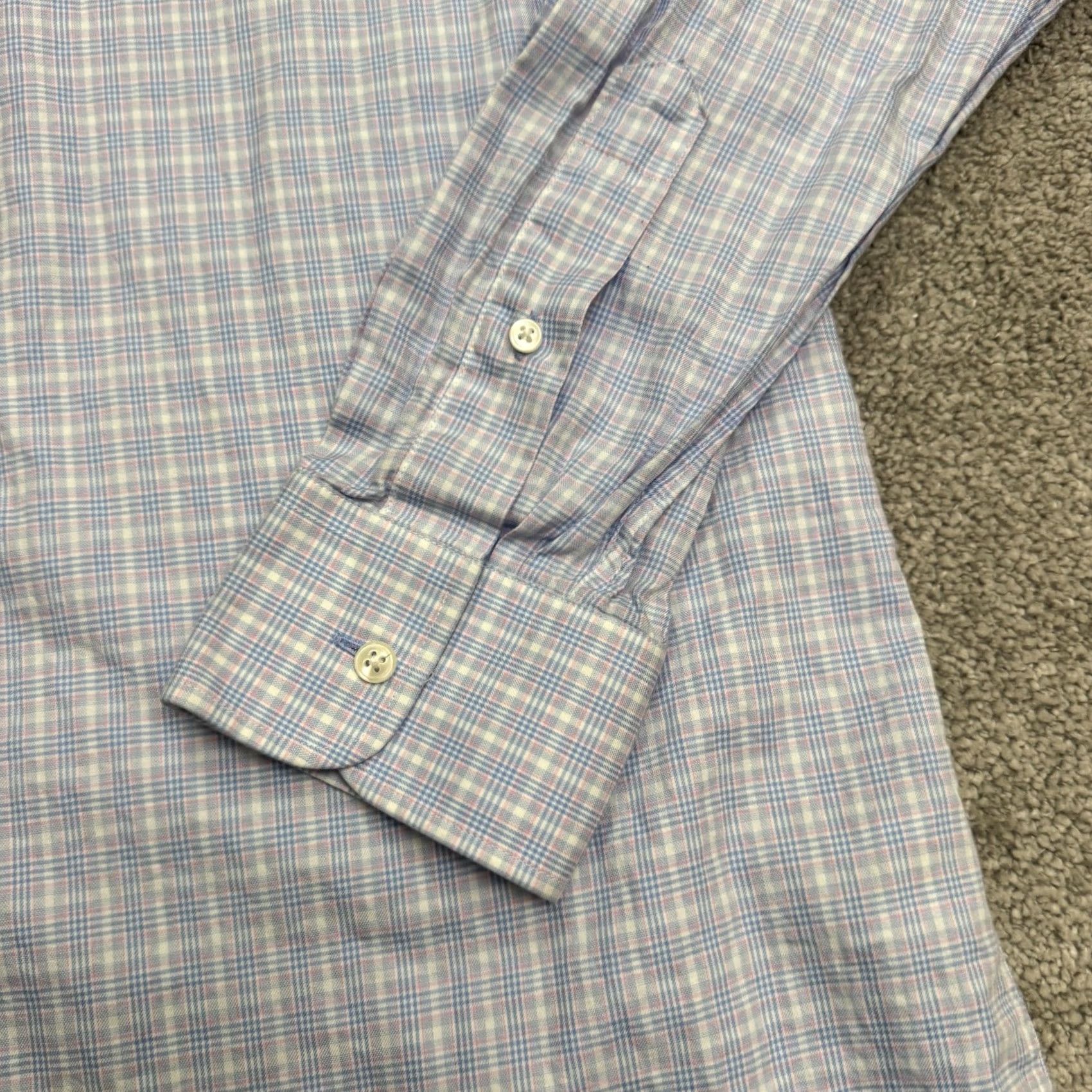Saks Fifth Avenue Saks Fifth Avenue Classic Fit Button Down Shirt Mens 16.5 34/35 XL Blue Plaid Size US XL / EU 56 / 4 - 5 Thumbnail