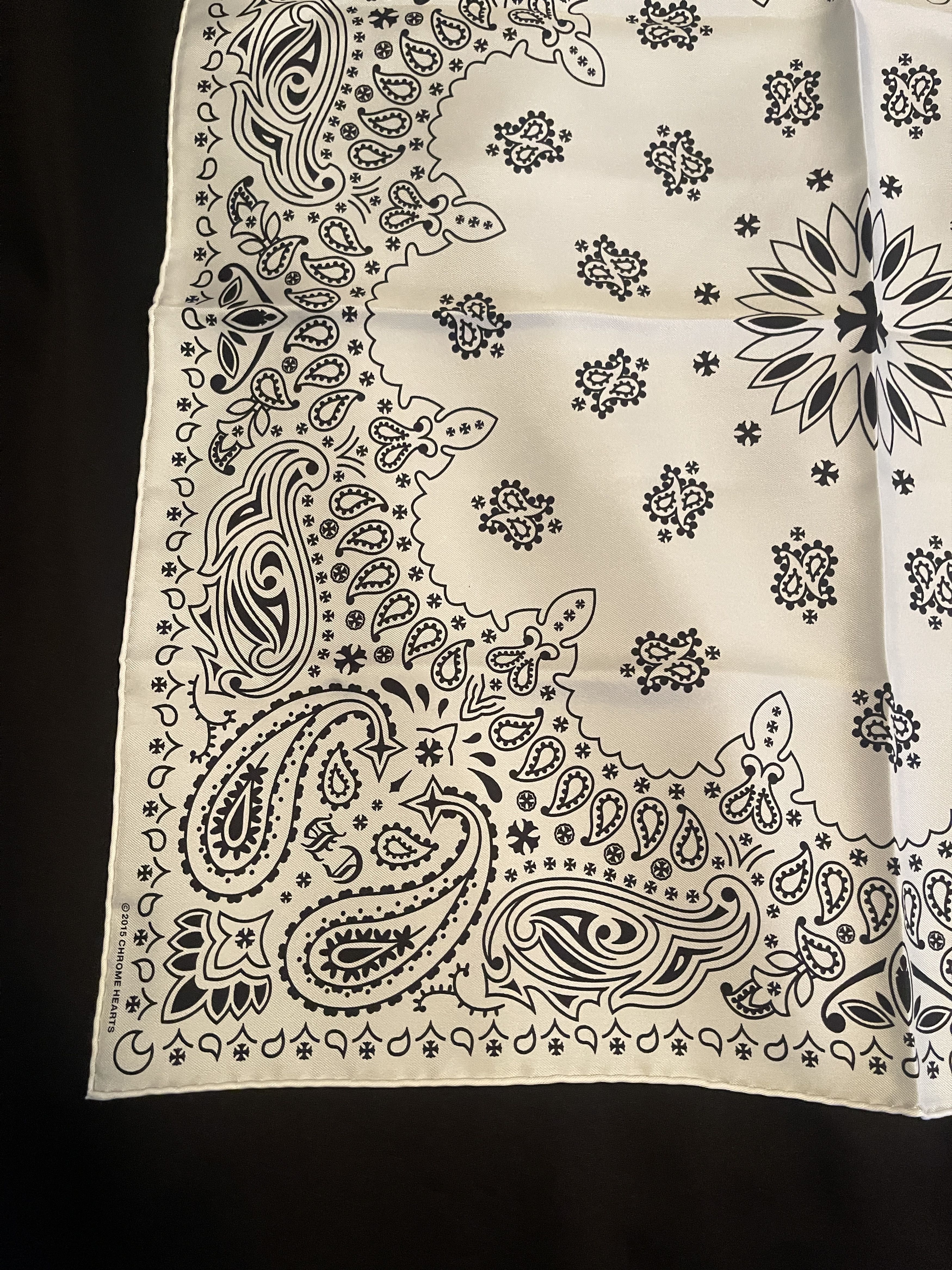 Chrome Hearts Chrome Hearts White Silk Bandana Size ONE SIZE - 6 Thumbnail