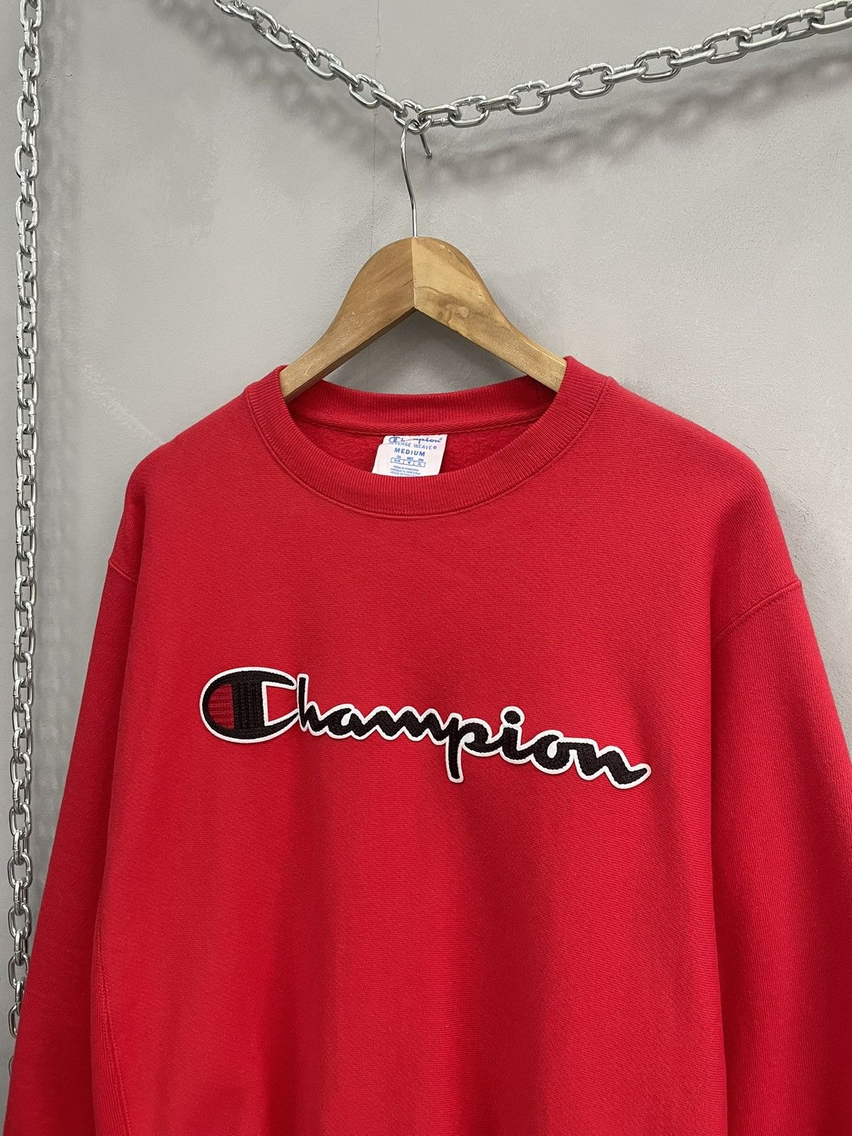 Champion Champion embroidered sweatshirt y2k big logo Size US XL / EU 56 / 4 - 3 Thumbnail