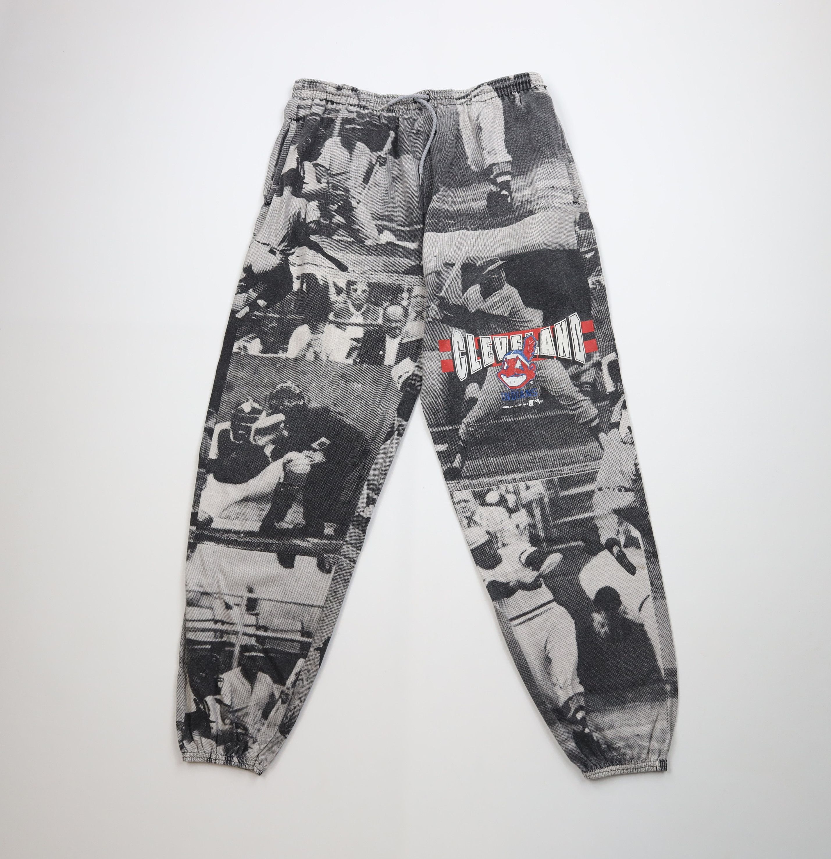 Vintage Vintage 90s Cleveland Indians Baseball Joggers Pants USA Size US 36 / EU 52 - 1 Thumbnail