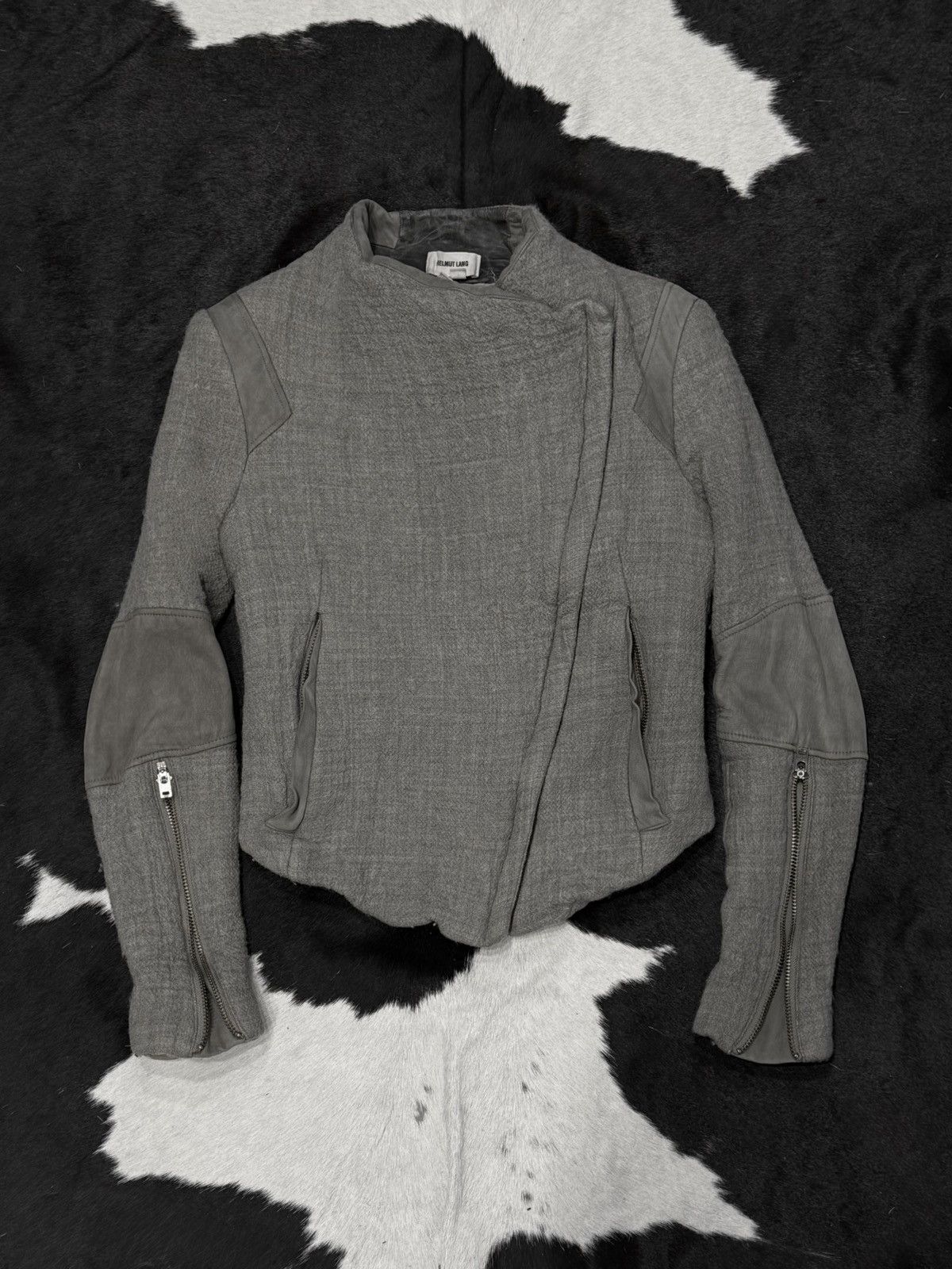 Helmut Lang Helmut Lang Wool Asymmetric Jacket Size S / US 4 / IT 40 - 1 Thumbnail