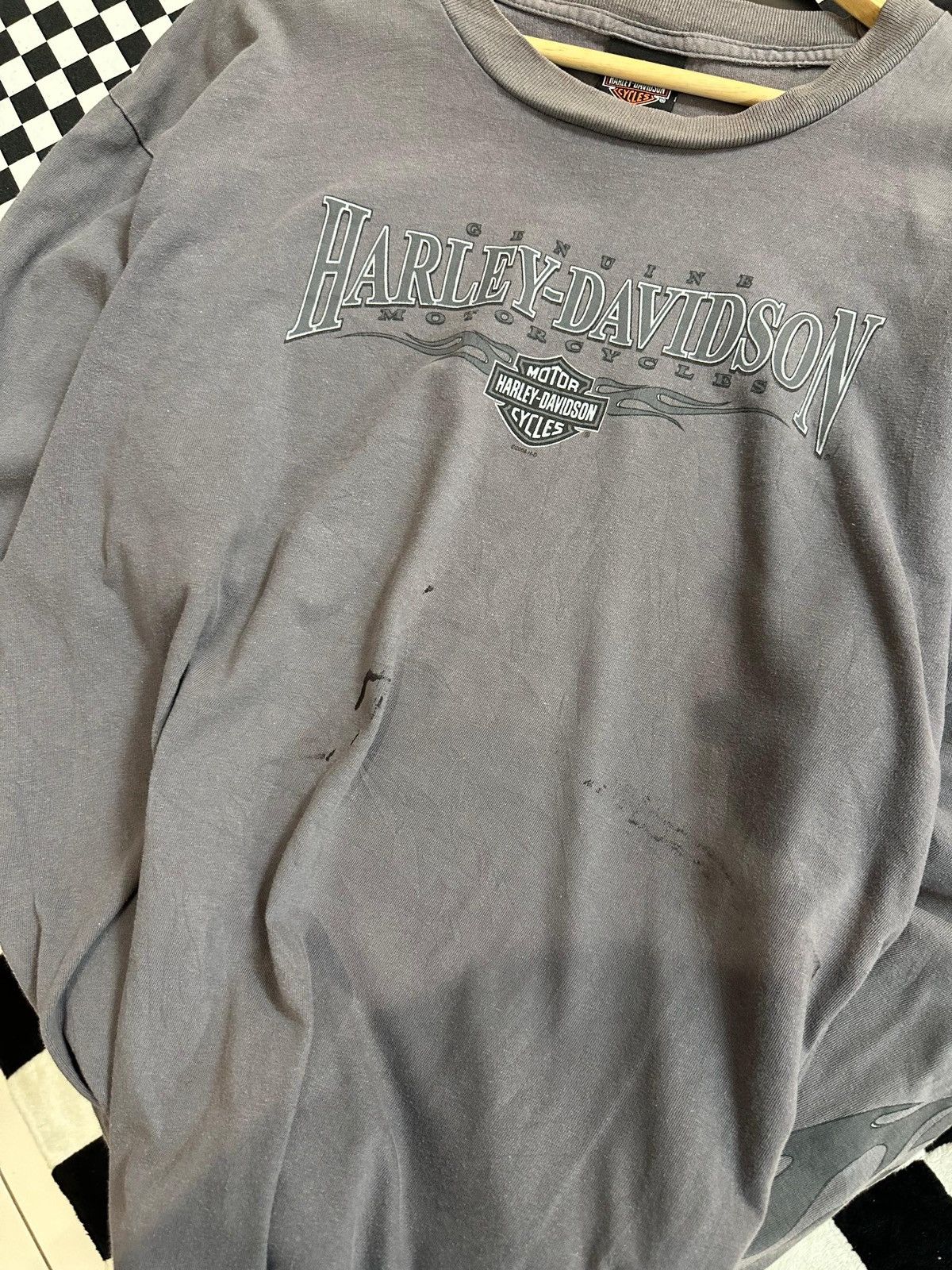 Harley Davidson × Vintage VINTAGE HARLEY DAVIDSON VISALLA LONG SLEEVE FLAME Size US XL / EU 56 / 4 - 6 Thumbnail
