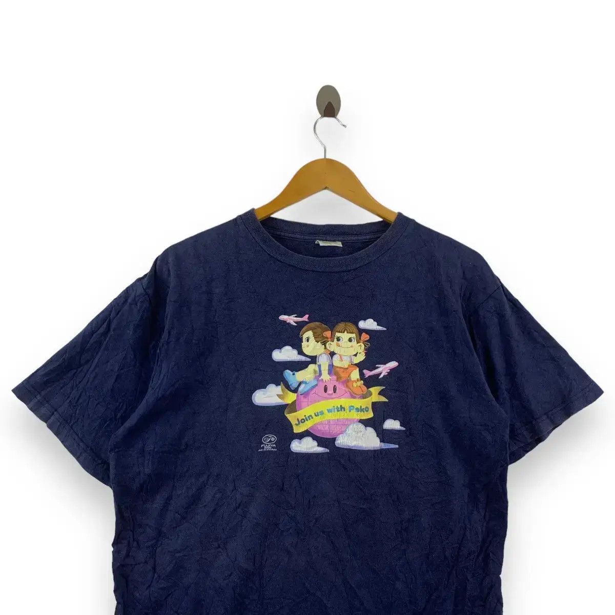Vintage Vintage 2000 PEKO POKO FUJIYA Mascot Anime Cartoon Tee Shirt Size L / US 10 / IT 46 - 7 Thumbnail