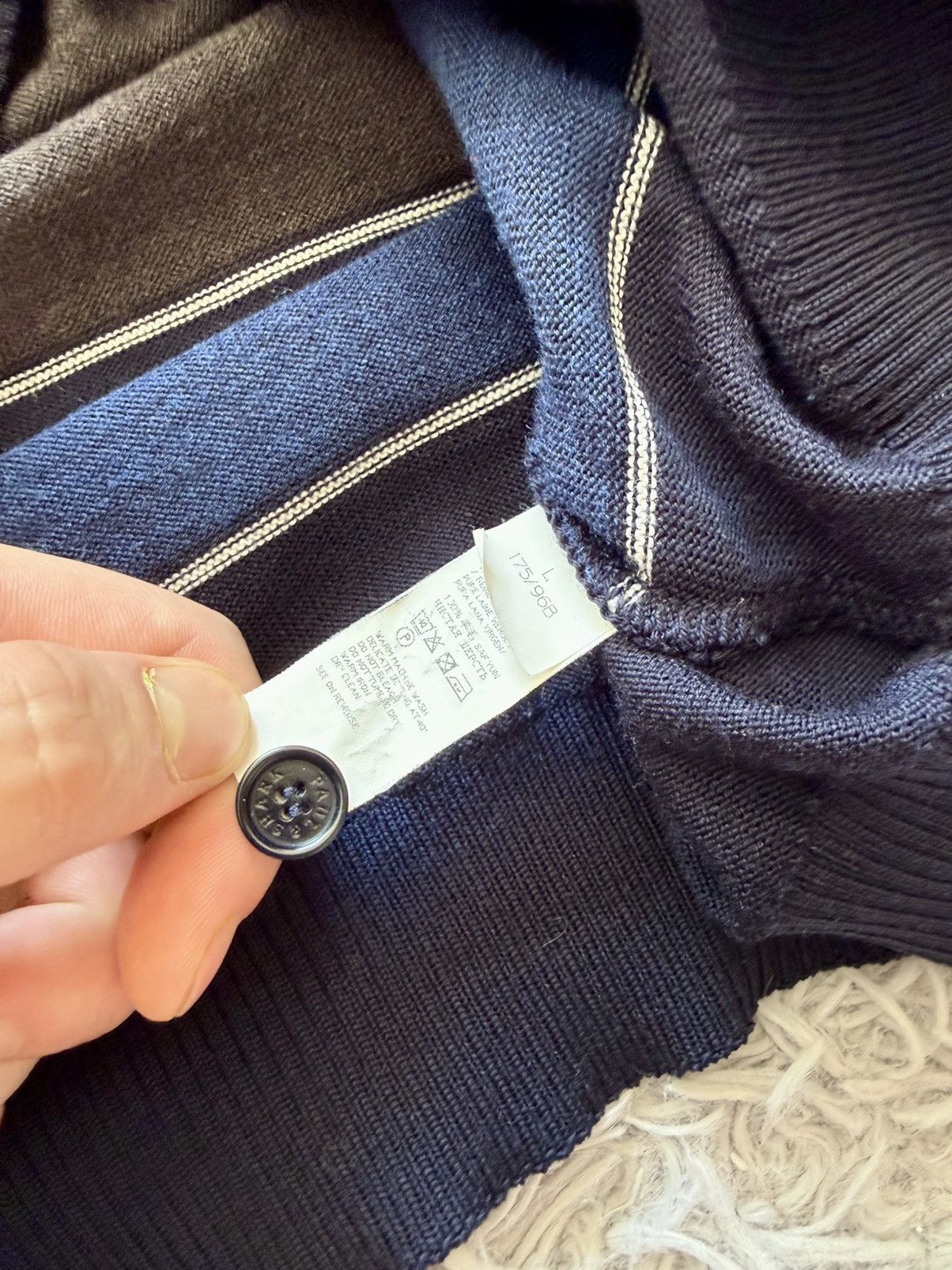 Paul & Shark 00s Paul & Shark Yachting Striped Knit Polo Sweater Casuals Size US L / EU 52-54 / 3 - 12 Thumbnail