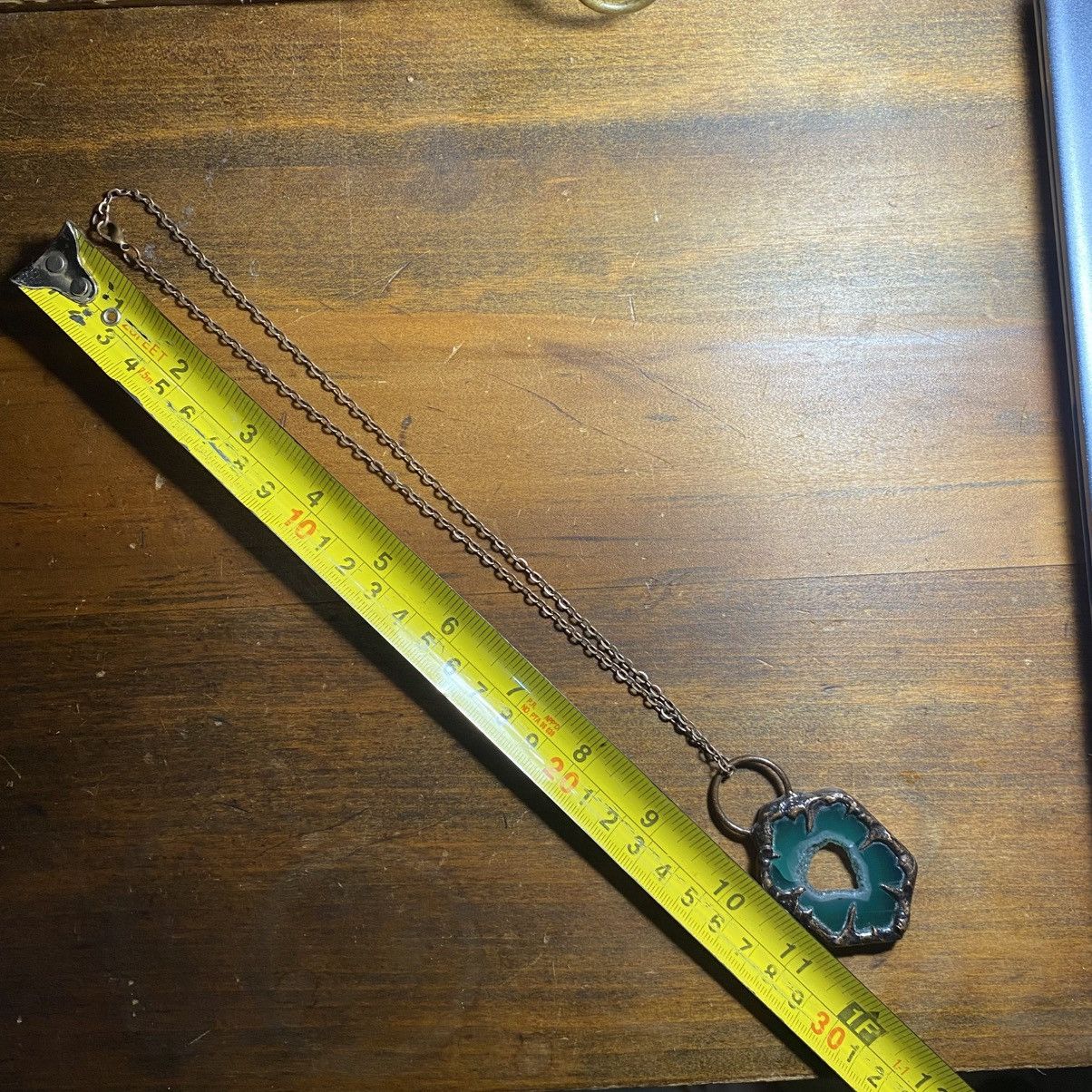 Other NWOT Copper Soldered Drusy Green Crystal Chain Necklace Size ONE SIZE - 5 Thumbnail