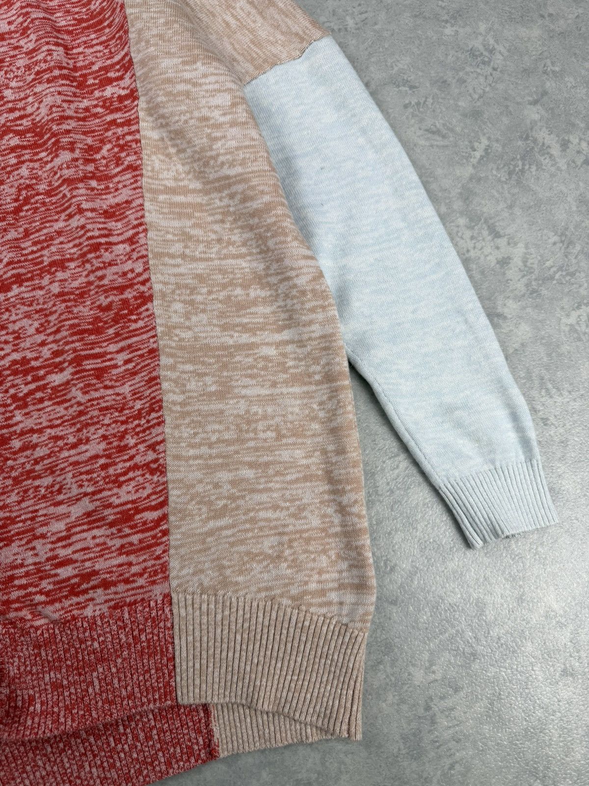 Japanese Brand Okiraku Japan Linen Cotton Colorblock Cardigan Size F Size M / US 6-8 / IT 42-44 - 2 Thumbnail