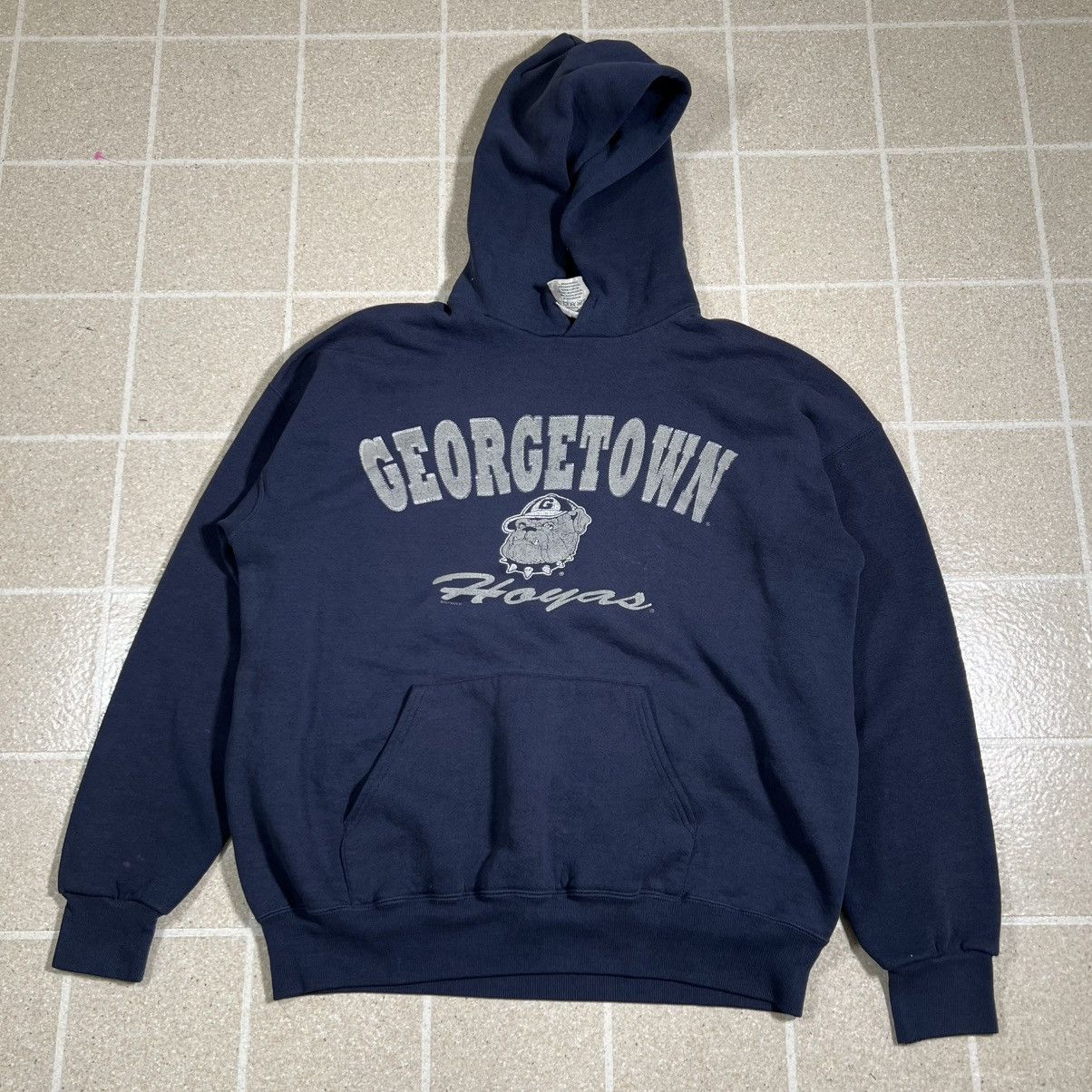 Nutmeg Vintage Georgetown Hoyas Hoodie Lee Sport Nutmeg Made In USA Size US L / EU 52-54 / 3 - 1 Thumbnail