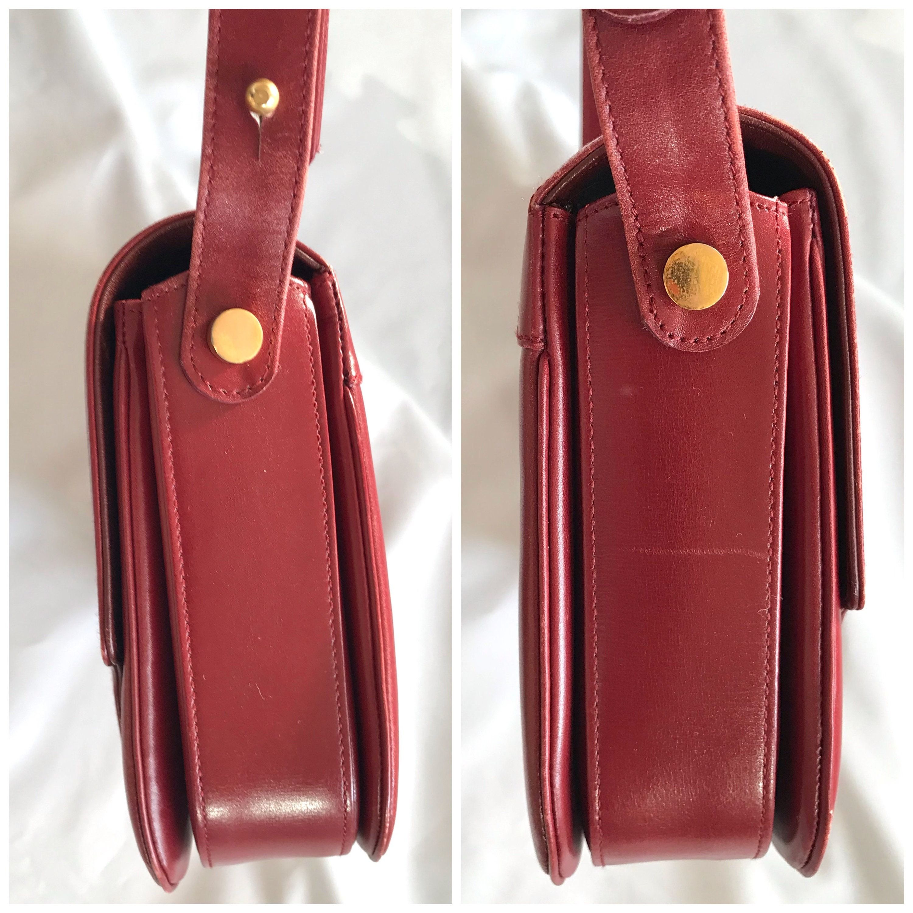 Lanvin Vintage Lanvin wine leather shoulder bag with golden logo Size ONE SIZE - 7 Thumbnail