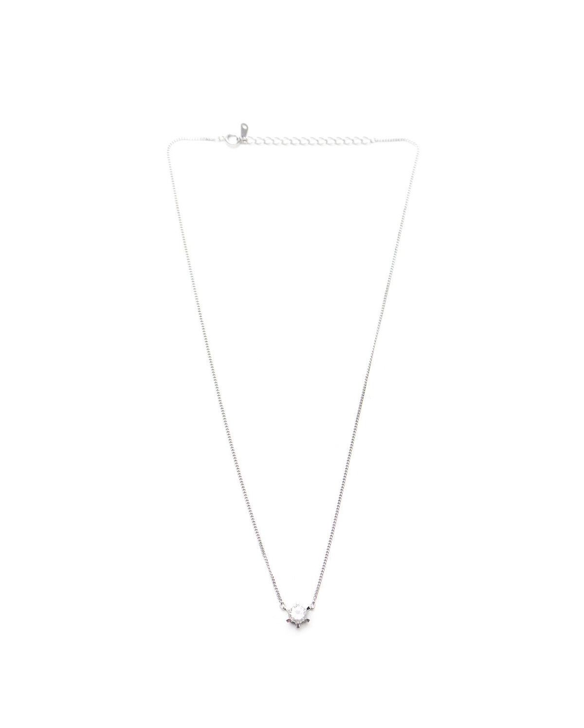 Designer × Japanese Brand 2000S JAPANESE MADE SILVER SOLITAIRE NECKLACE Size ONE SIZE - 2 Thumbnail
