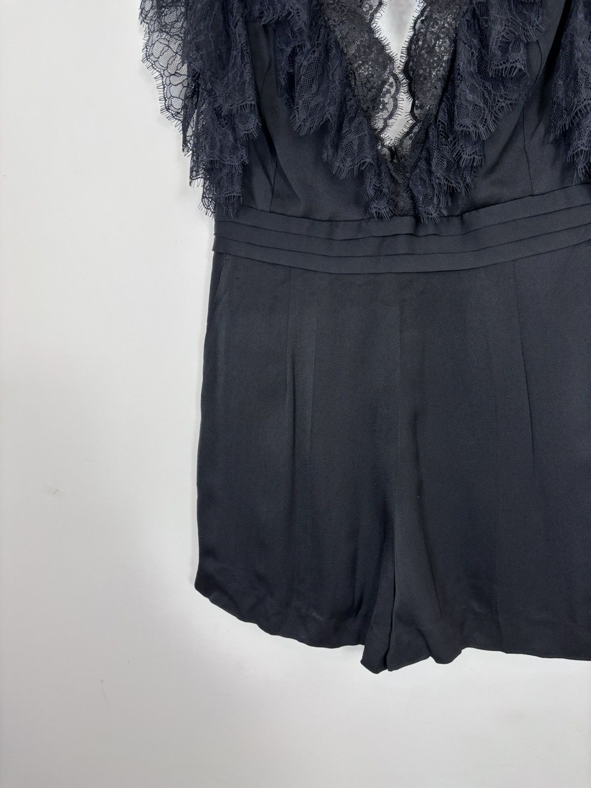 Sandro Sandro Paris NWT Women’s Black Mini Jumpsuit Playsuit Size XS / US 0-2 / IT 36-38 - 6 Thumbnail