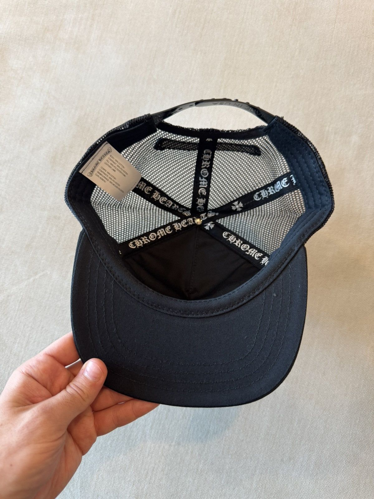 Chrome Hearts Chrome Hearts Fuck Patch Leather Spell Out Trucker Hat Size ONE SIZE - 5 Thumbnail