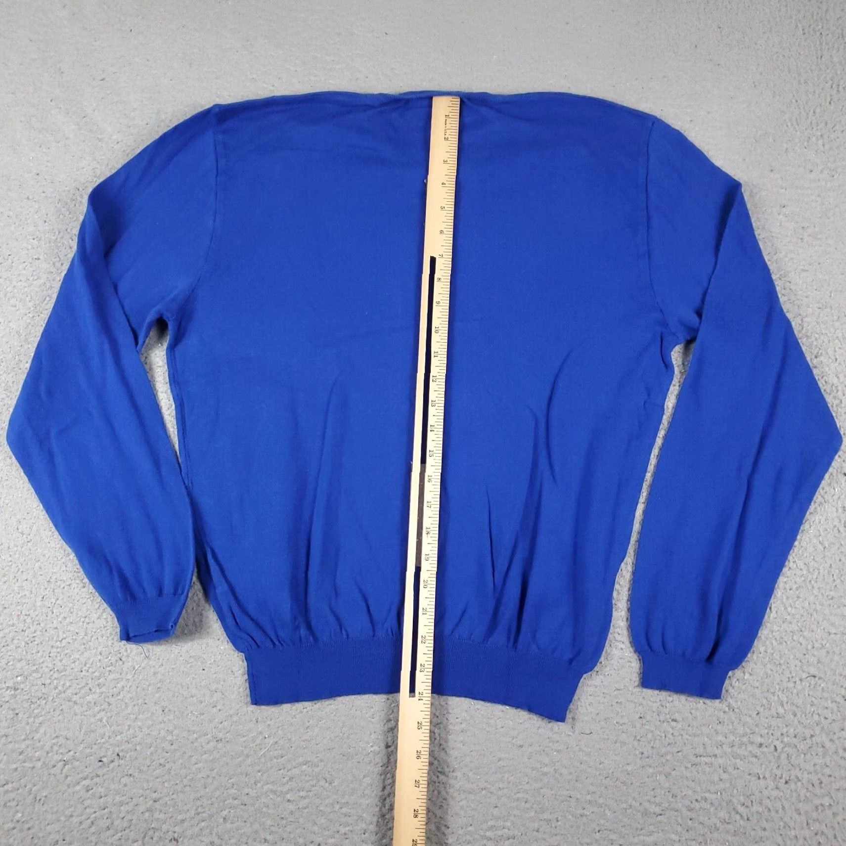 Polo Ralph Lauren Ralph Lauren Mens Large Blue V Neck Pullover Vintage Sweater Italy Size US L / EU 52-54 / 3 - 5 Thumbnail