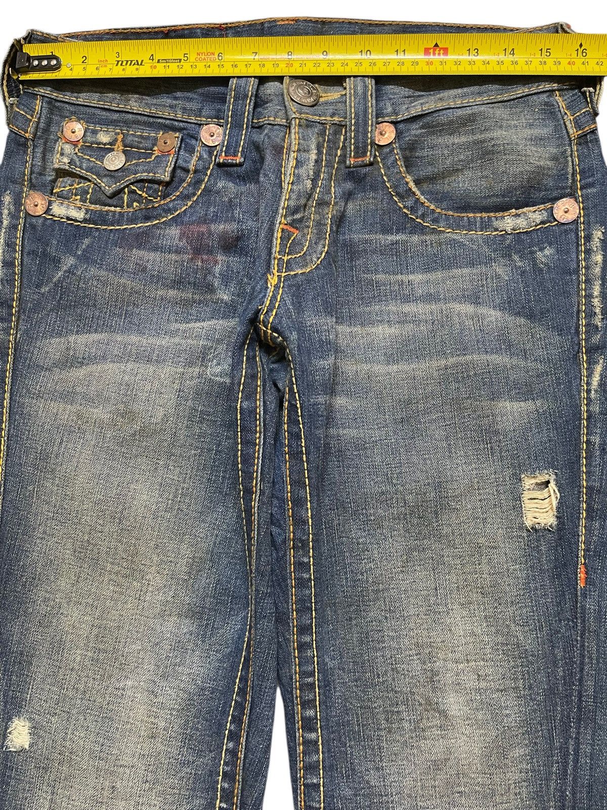 True Religion Vintage Usa True Religion Mud Wash Whiskers Bootcut Wide Leg Size US 31 - 13 Thumbnail
