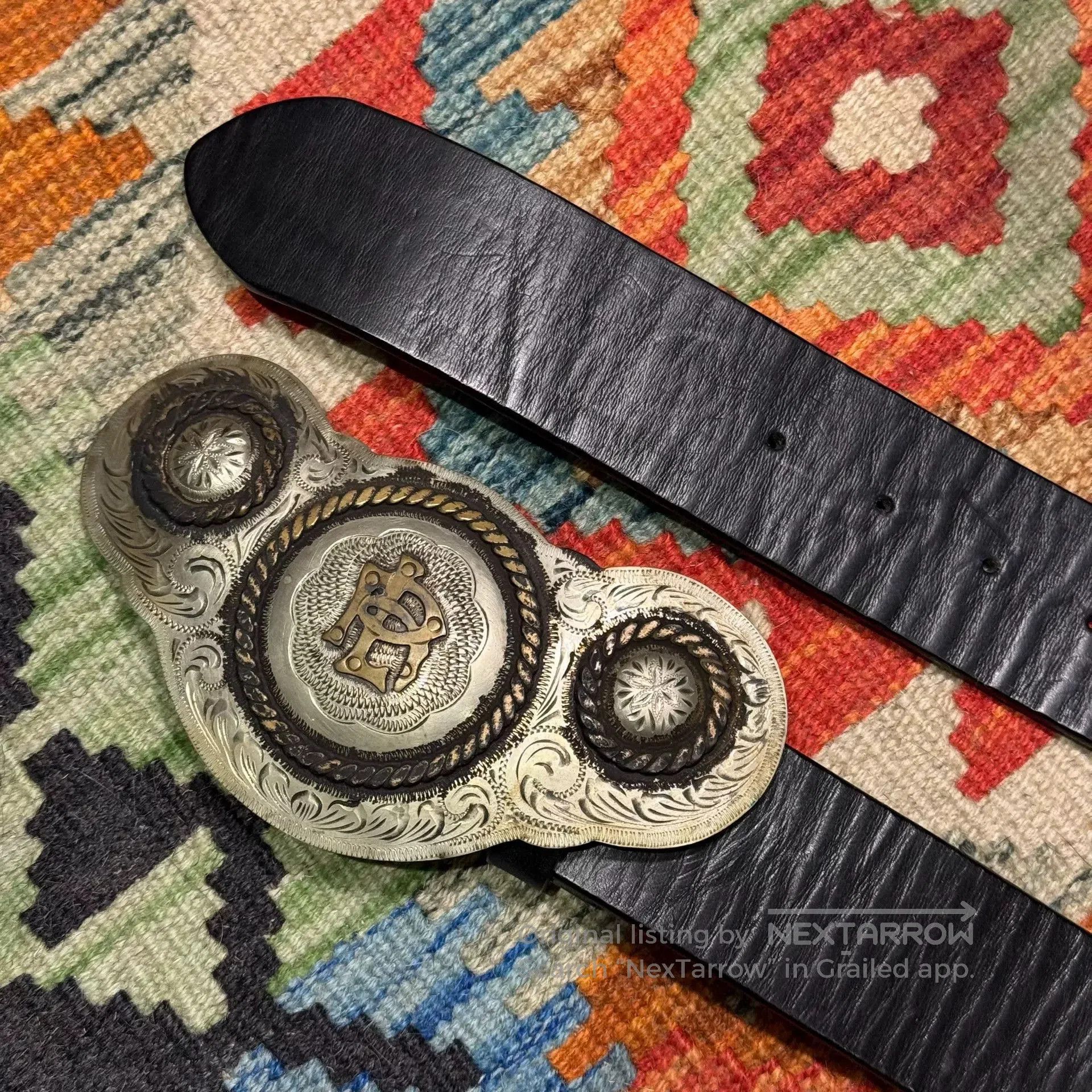 Ralph Lauren Purple Label Ralph Lauren Purple Label Carved Buckle Belt. Size ONE SIZE - 1 Thumbnail
