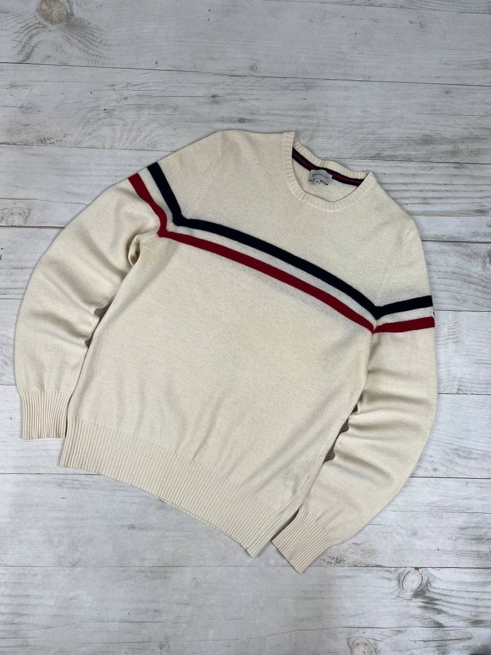 Moncler Vintage Moncler Wool Sweater Striped Size US M / EU 48-50 / 2 - 1 Thumbnail