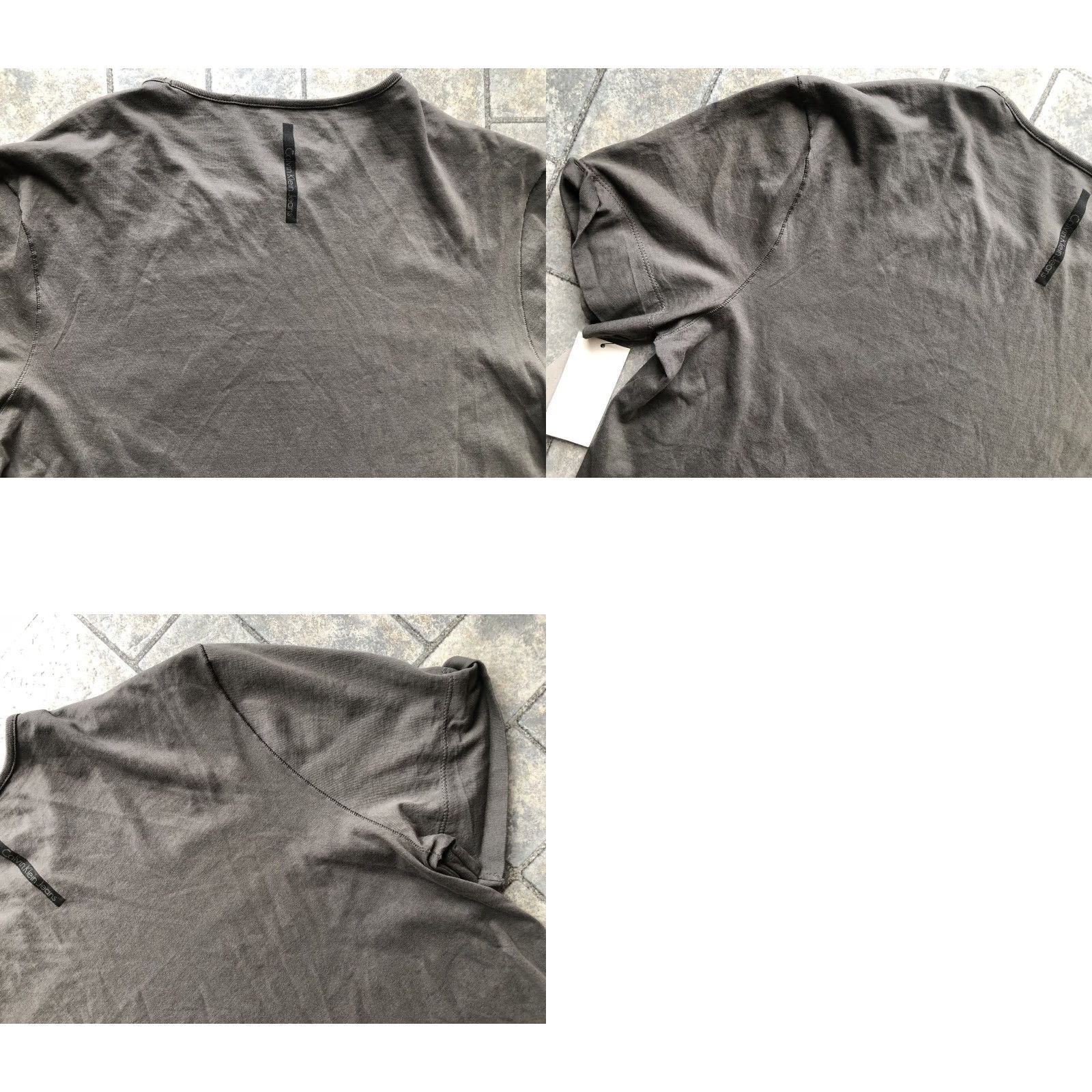 Vintage Calvin Klein Jeans T-Shirt Womens M Storm Grey 100% Cotton Side Slit Short Sleeve NWT Size M / US 6-8 / IT 42-44 - 10 Thumbnail