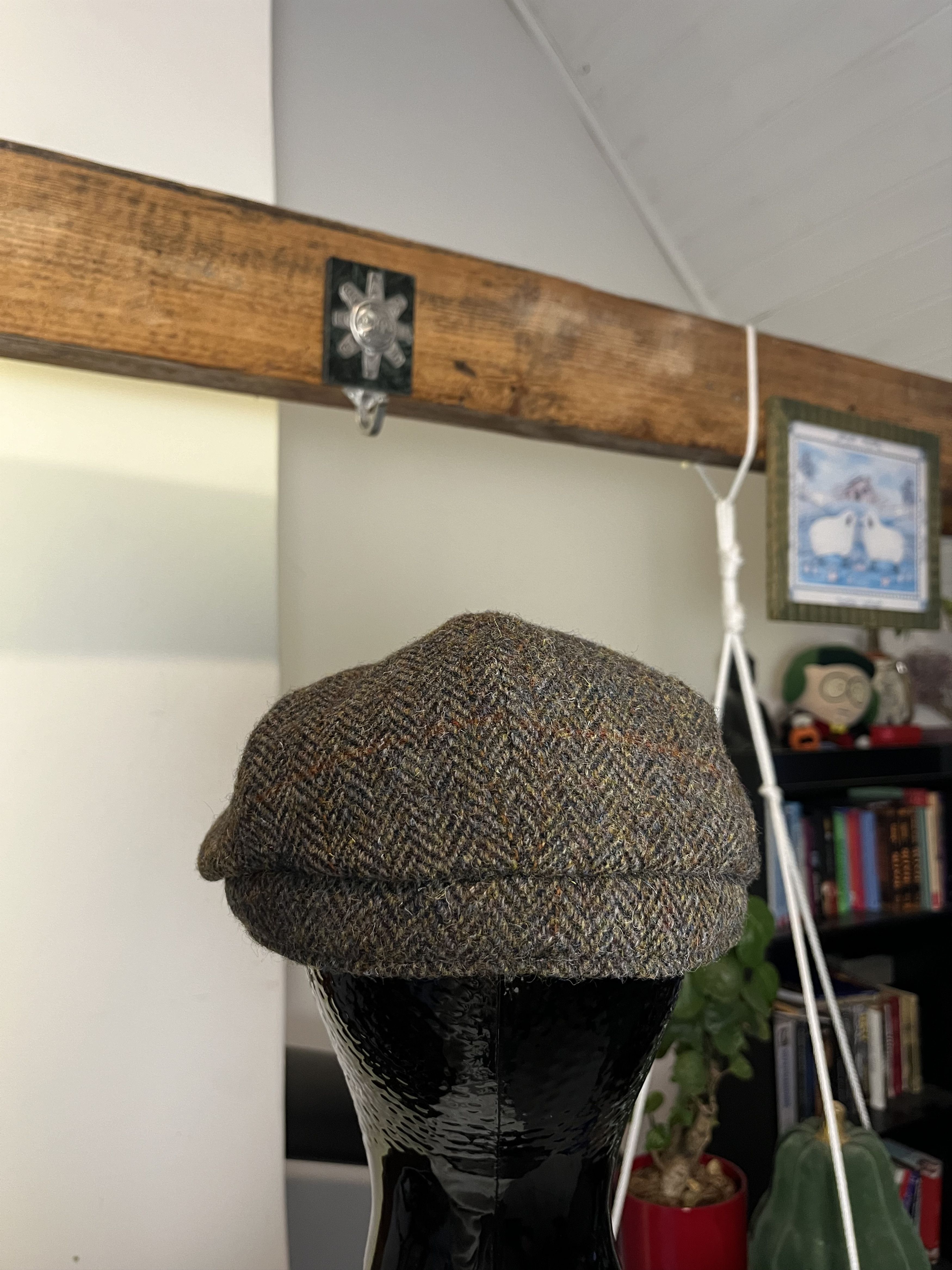 Harris Tweed × Vintage 90s Harris Tweed Wool Flatcap Hat Size ONE SIZE - 4 Thumbnail