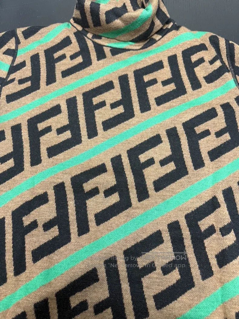 Fendi Fendi All-Over Monogrammed Double F Knit Top Size US M / EU 48-50 / 2 - 4 Thumbnail