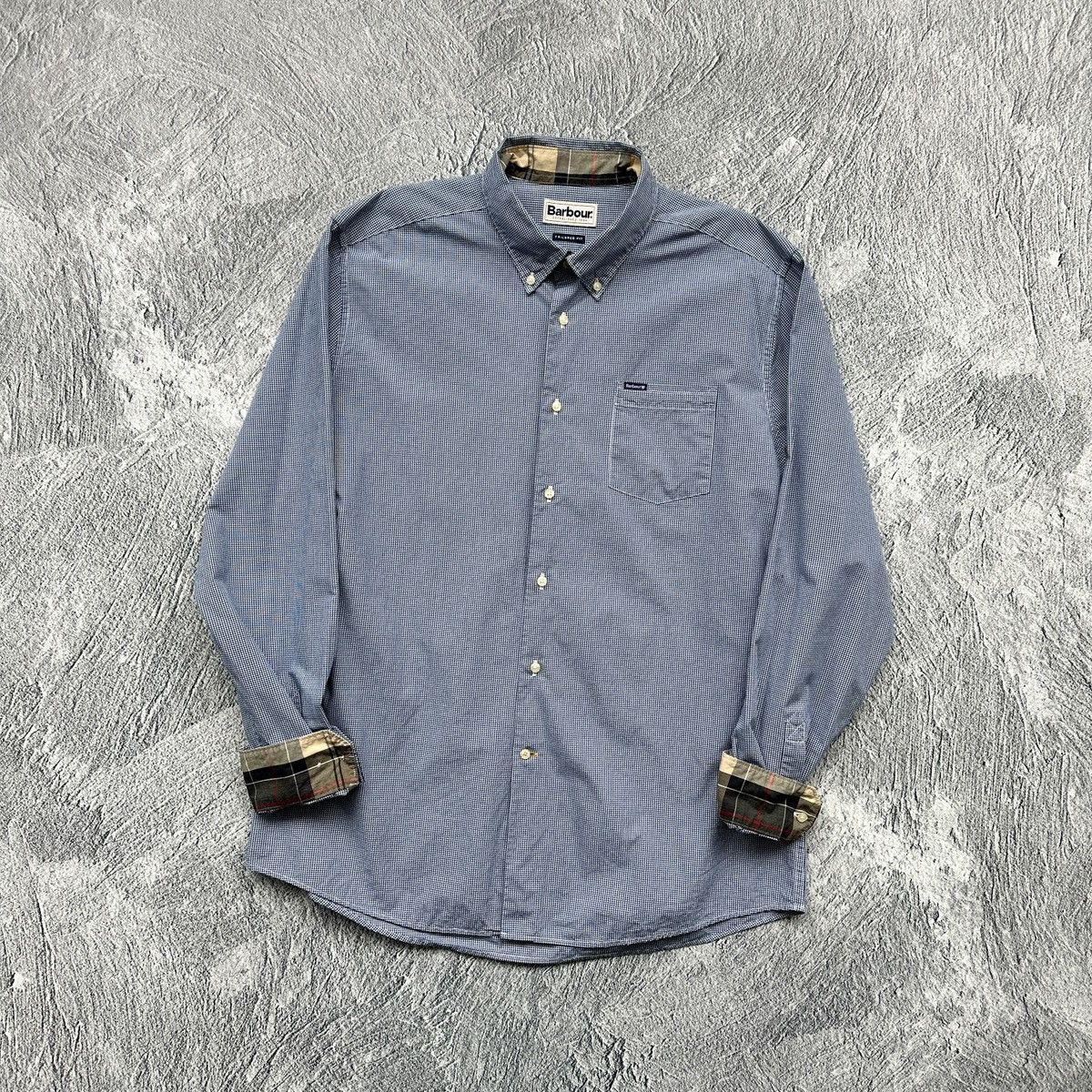 Barbour Men’s Barbour Shirts Button Up Plaid Light Blue Size: XL Size US XL / EU 56 / 4 - 4 Thumbnail
