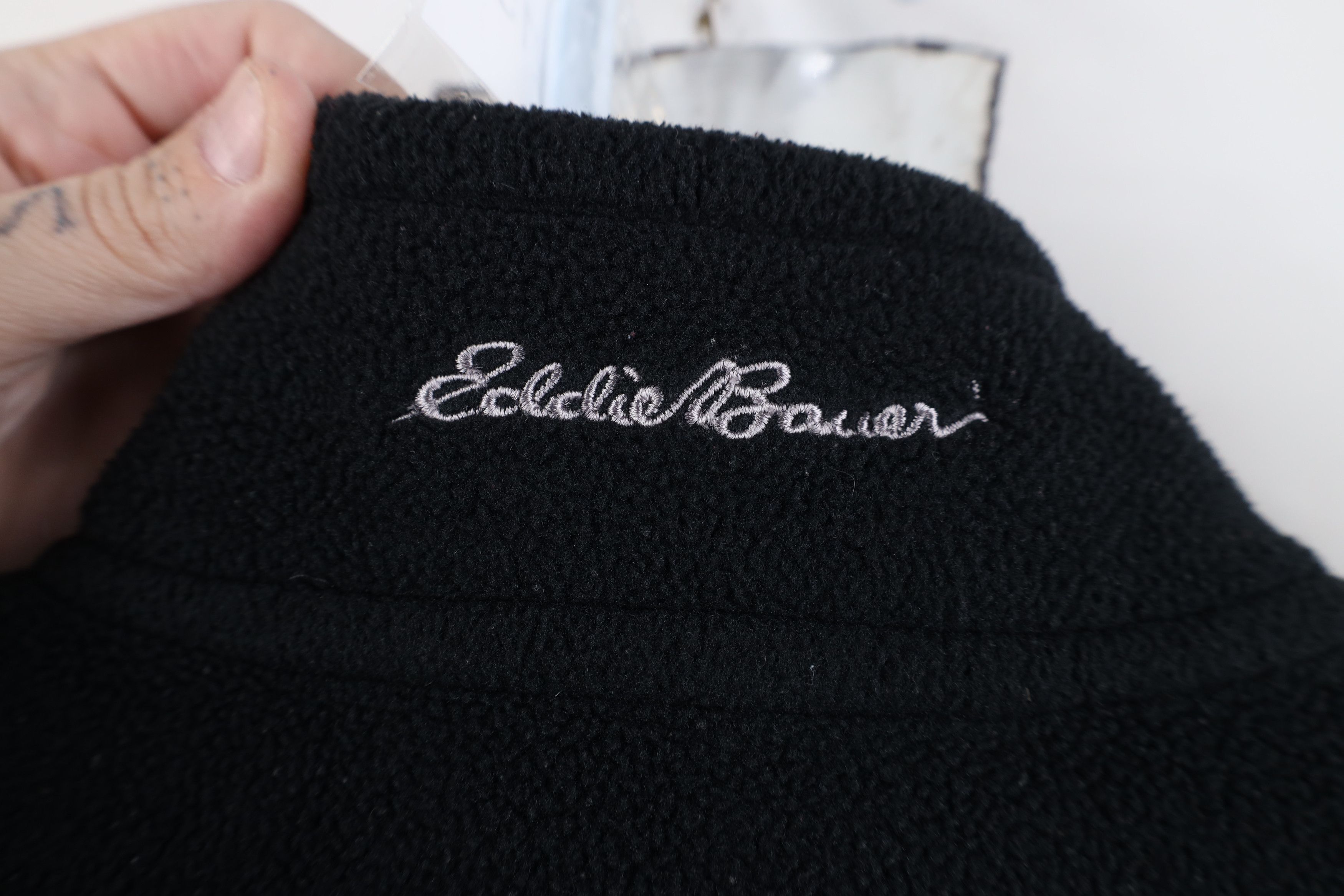 Eddie Bauer Vintage 90s Eddie Bauer Spell Fleece Half Zip Sweater Black Size XL / US 12-14 / IT 48-50 - 9 Thumbnail
