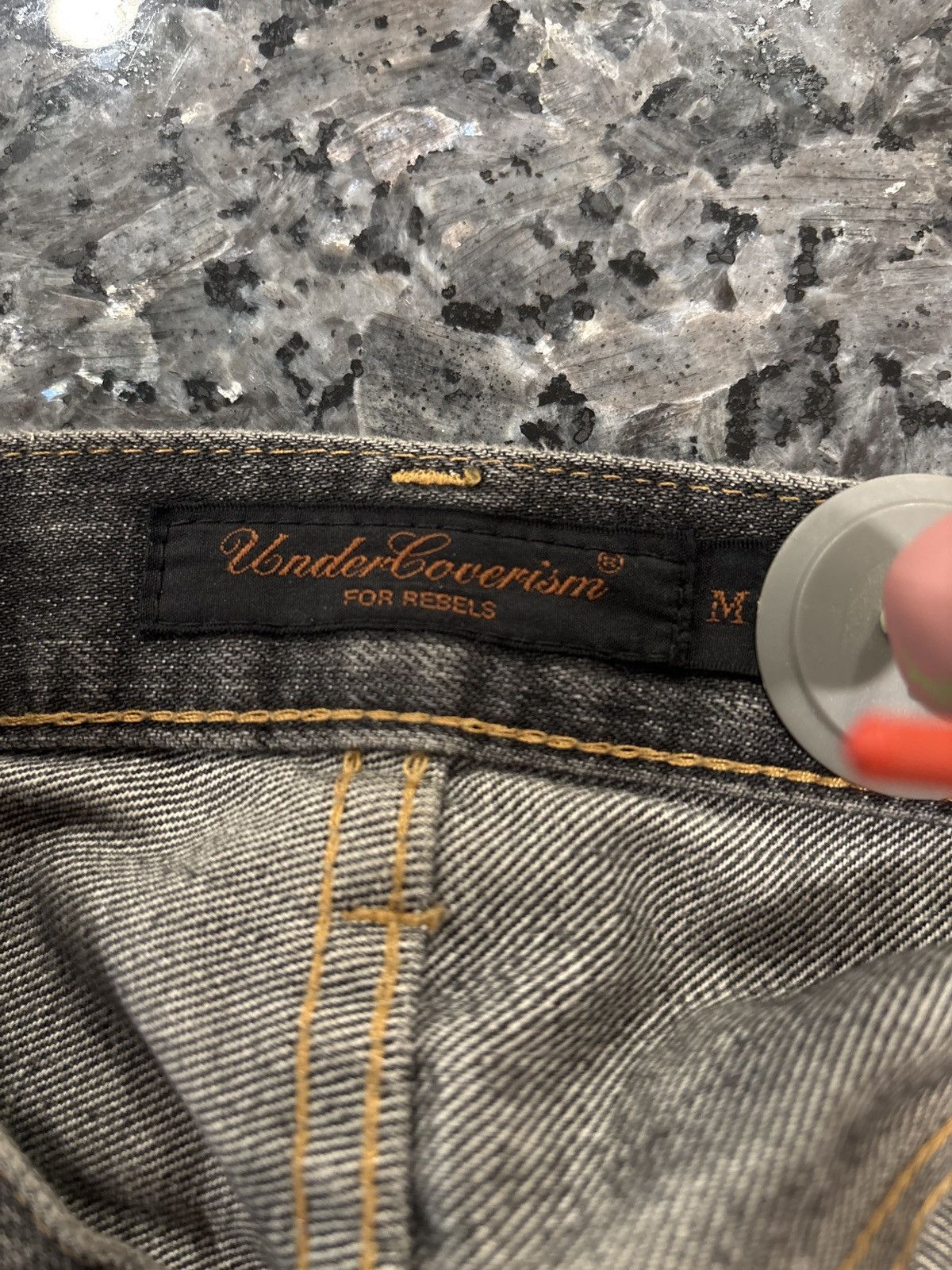 Undercover Undercover SS2003 “Scab” Giz Print Bootcut Denim – Grey Wash Size US 30 / EU 46 - 10 Thumbnail