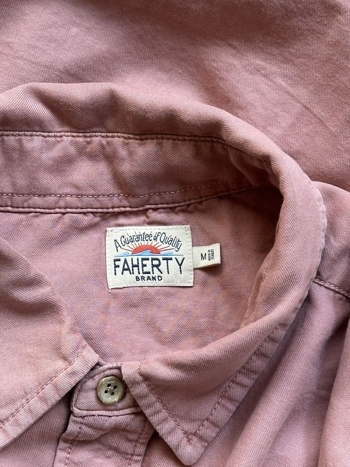 Faherty Pink Double Pocket Shirt Size US M / EU 48-50 / 2 - 4 Thumbnail