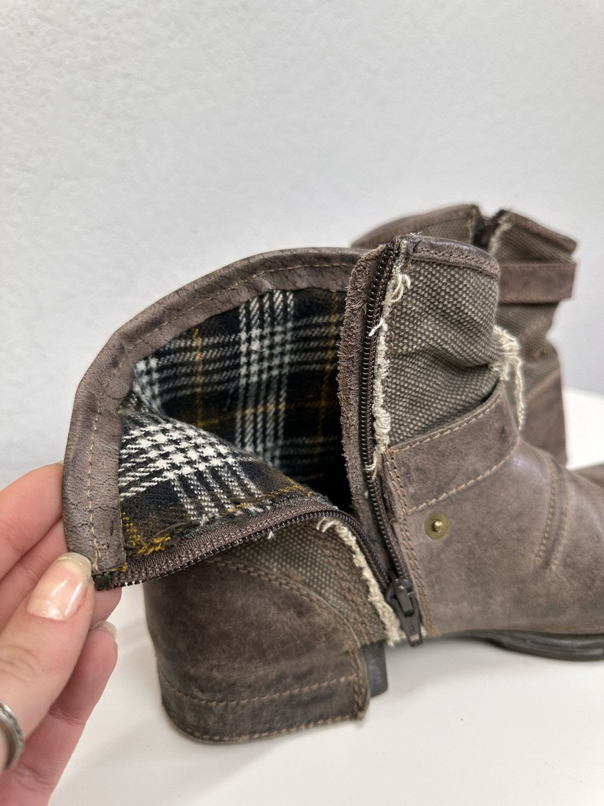 Other Leather Boots HandMade Italian Rick owens Style As 98 Rare Size US 7 / EU 40 - 12 Thumbnail