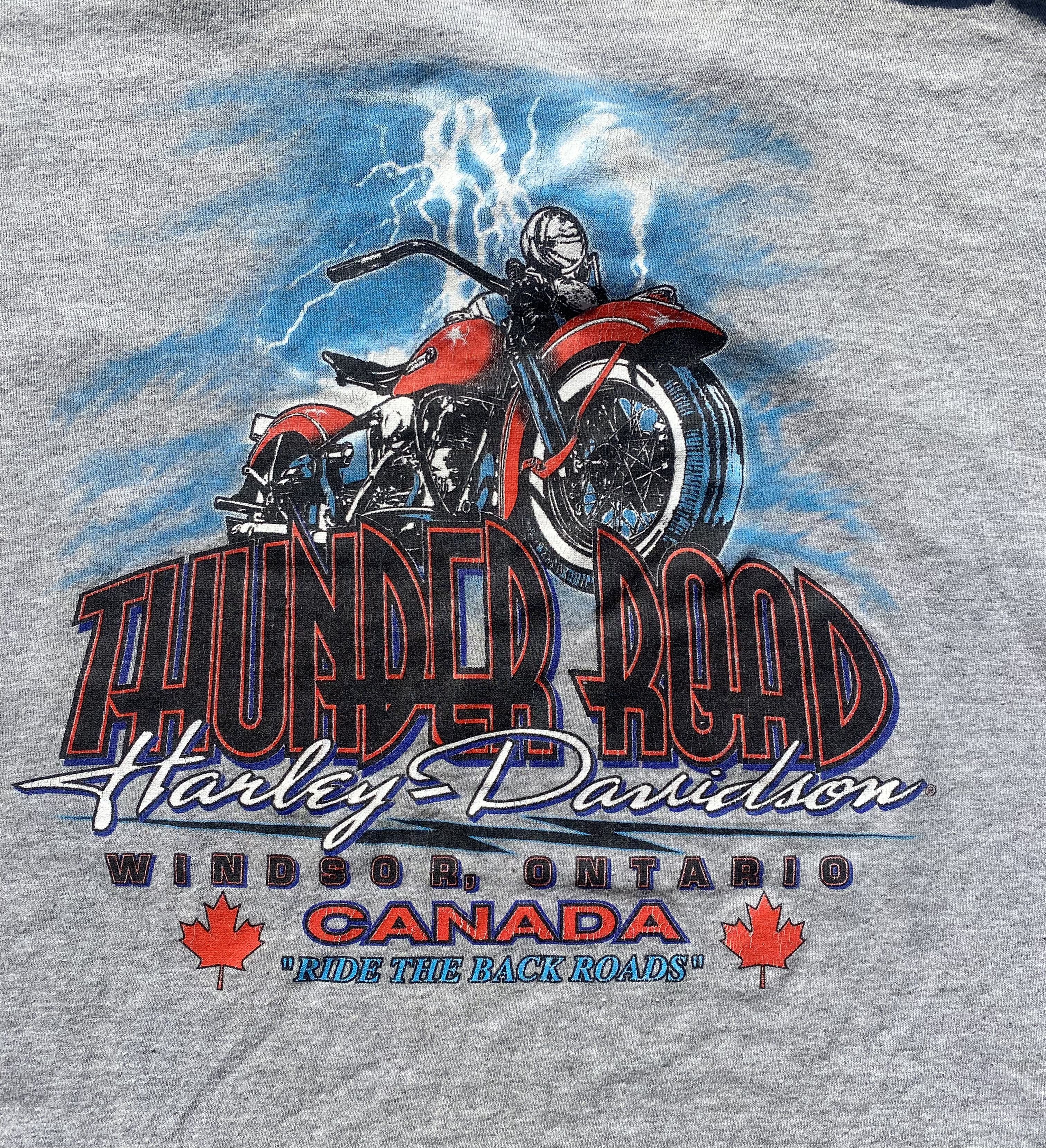 Harley Davidson Harley Davidson grey t-shirt with graphic 1999 vintage Size US L / EU 52-54 / 3 - 4 Thumbnail