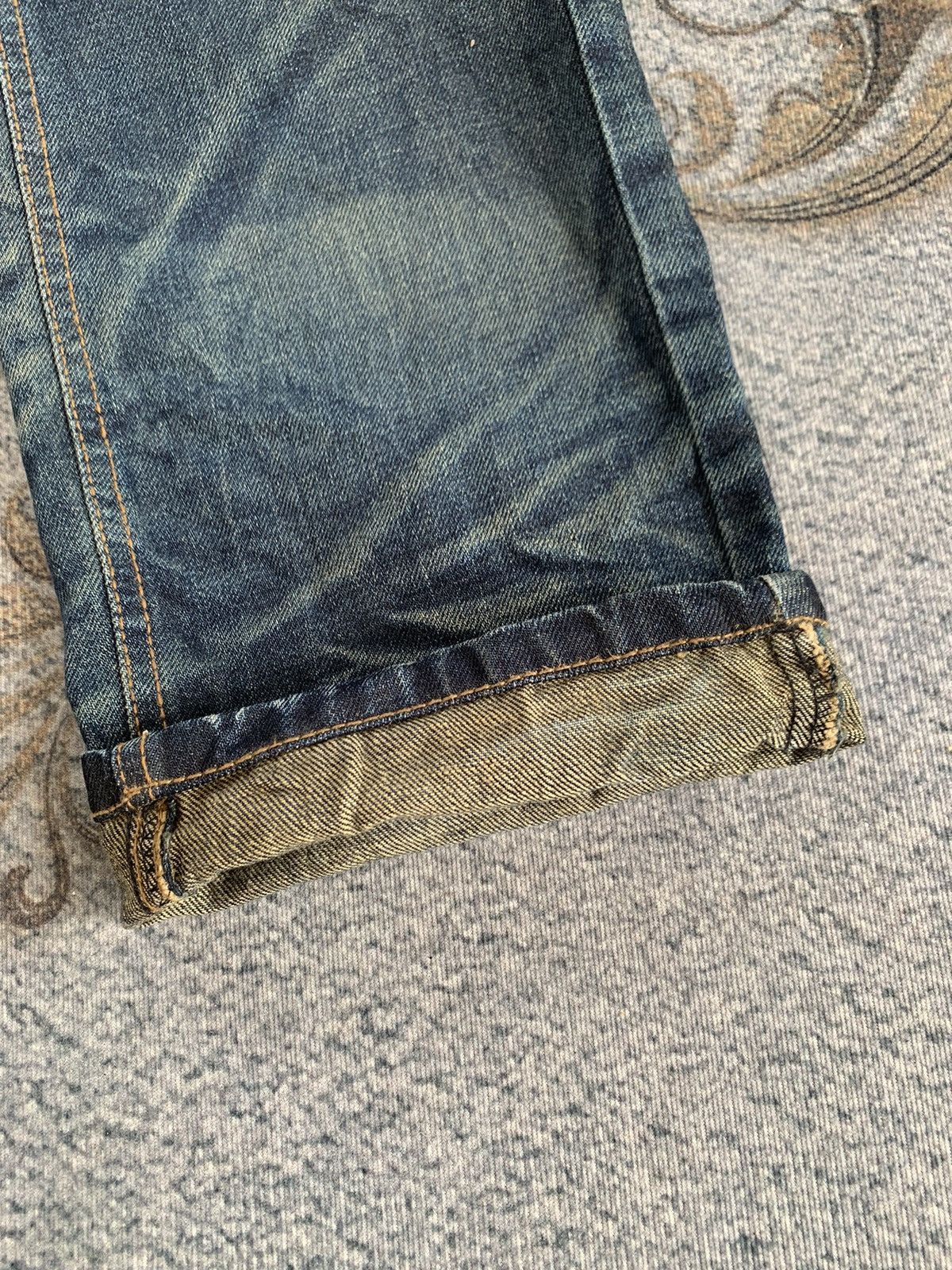 Wrangler Wrangler Blue Bell Distress Denim Pant Size US 33 - 8 Thumbnail