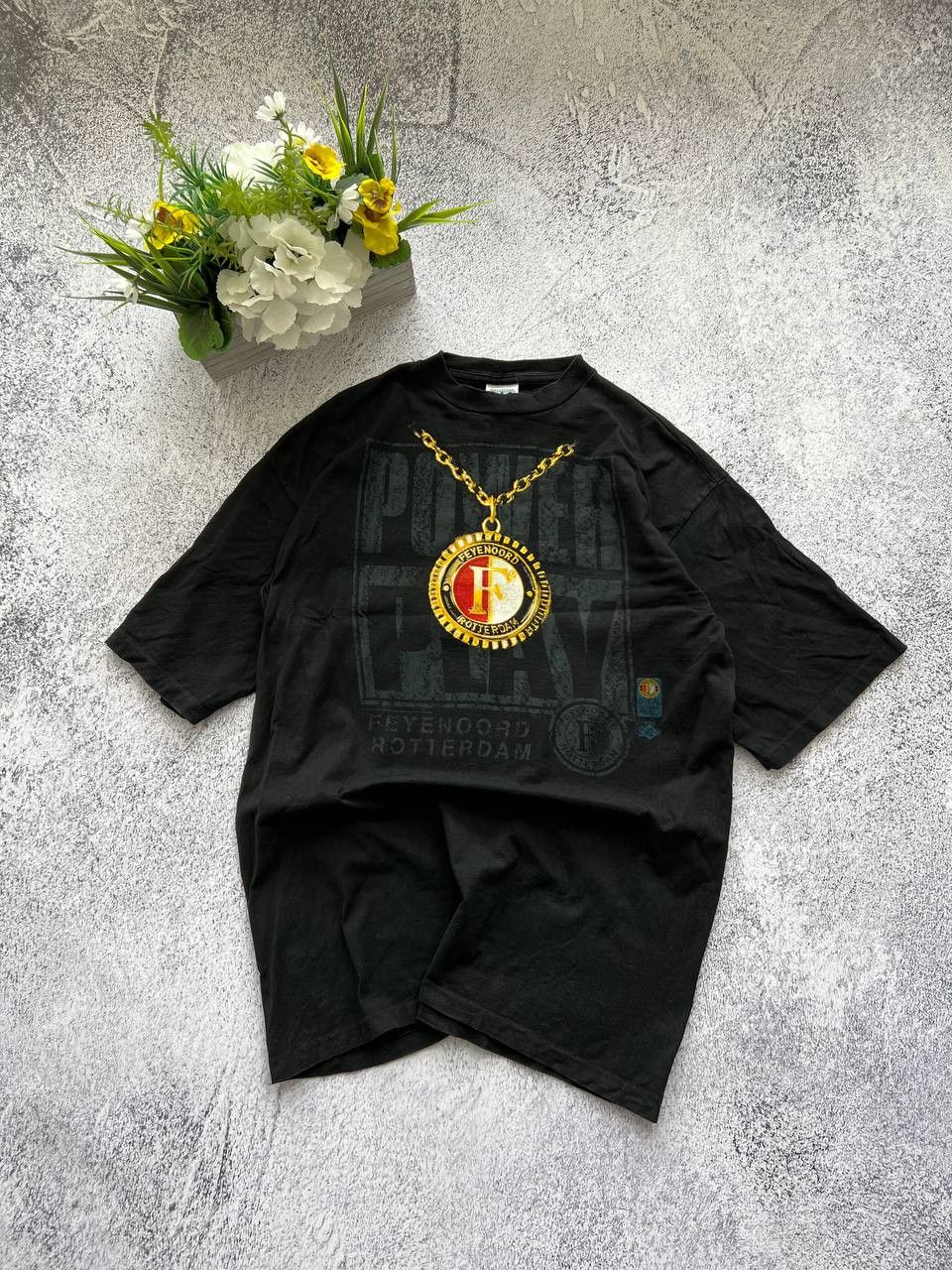 Vintage 90s FEYENOORD T SHIRT FOXTEE JERSEY VINTAGE RARE Size US L / EU 52-54 / 3 - 1 Thumbnail