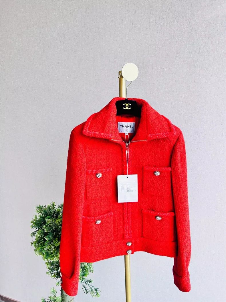 Chanel Chanel 19K snow series CHANEL orange tweed glazed buckle f Size XS / US 0-2 / IT 36-38 - 1 Thumbnail