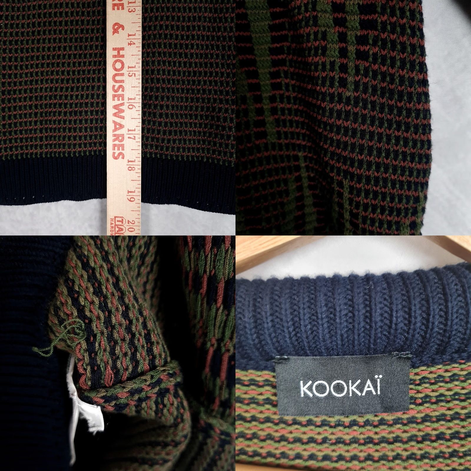 Vintage Kookai Sweater Womens S Short Sleeve Round Neck Geometric Knit Pullover Navy Blue Top Jumper Size S / US 4 / IT 40 - 10 Thumbnail