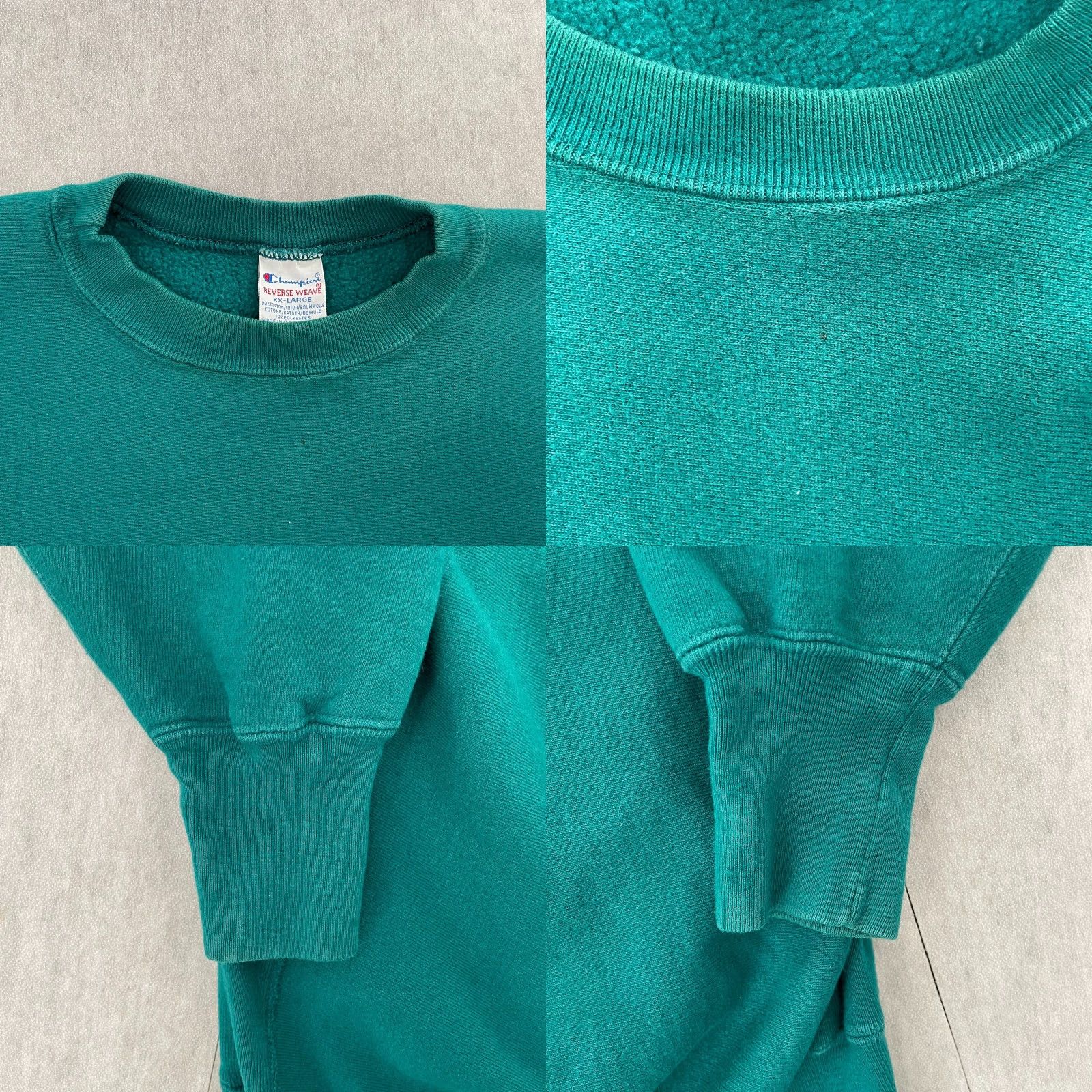 Champion VINTAGE Champion Sweatshirt Adult 2XL Teal Crew Neck Mini Logo Men Size US XXL / EU 58 / 5 - 8 Thumbnail