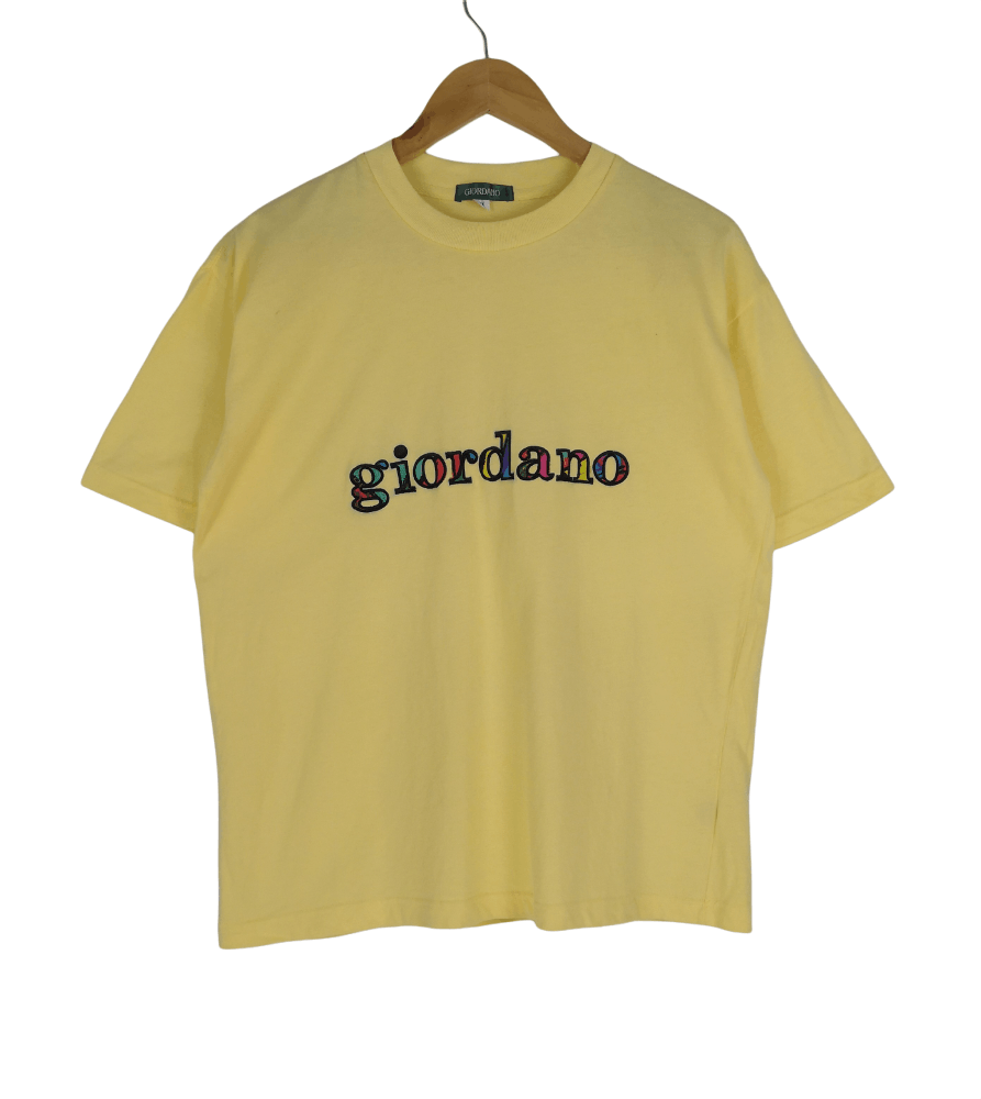 Giordano Vintage Giordano T-Shirt Big Logo Embroidery Multicolour Size US L / EU 52-54 / 3 - 1 Thumbnail